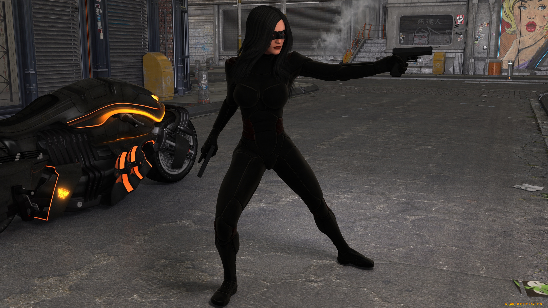 3д, графика, фантазия, , fantasy, девушка, фон, взгляд