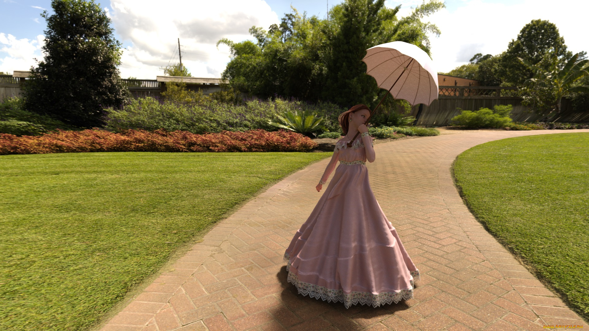 3д, графика, люди, , people, взгляд, фон, девушка