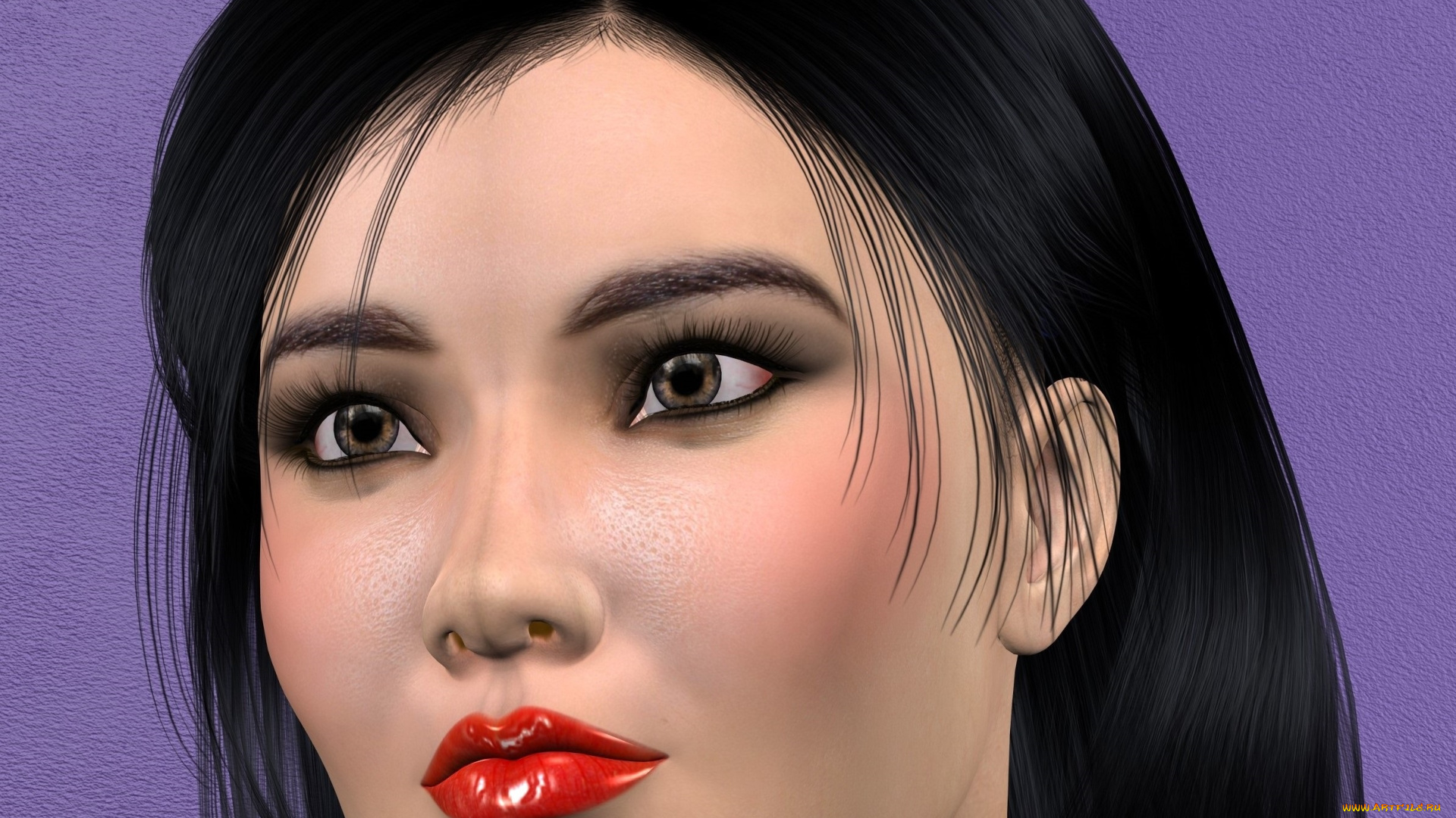 3д, графика, портрет, , portraits, фон, взгляд, девушка