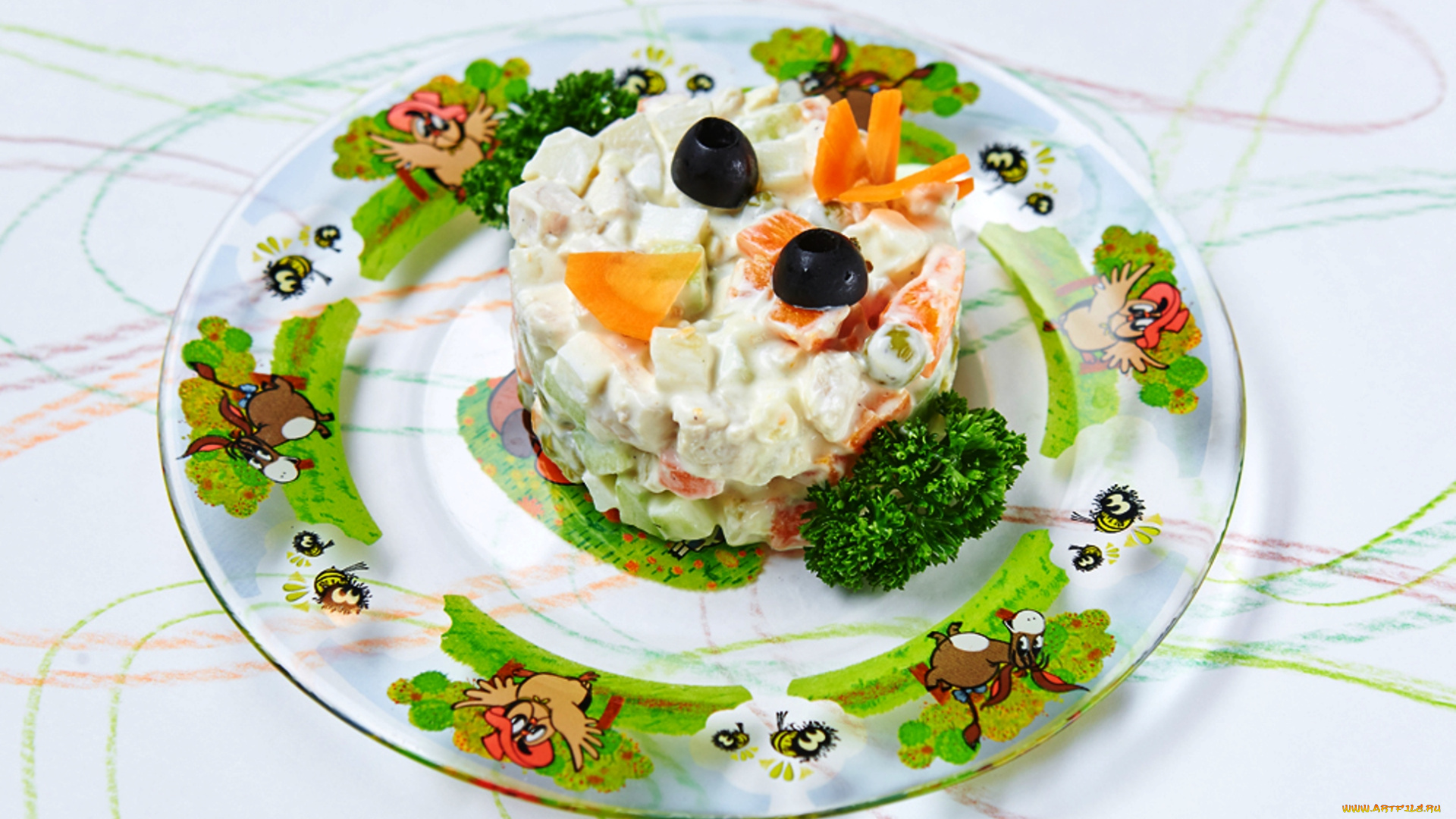 еда, салаты, , закуски, оливье, салат