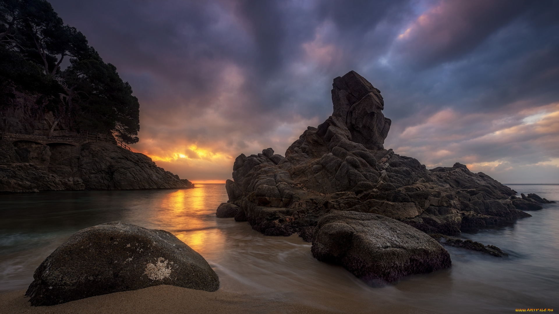 природа, побережье, простор