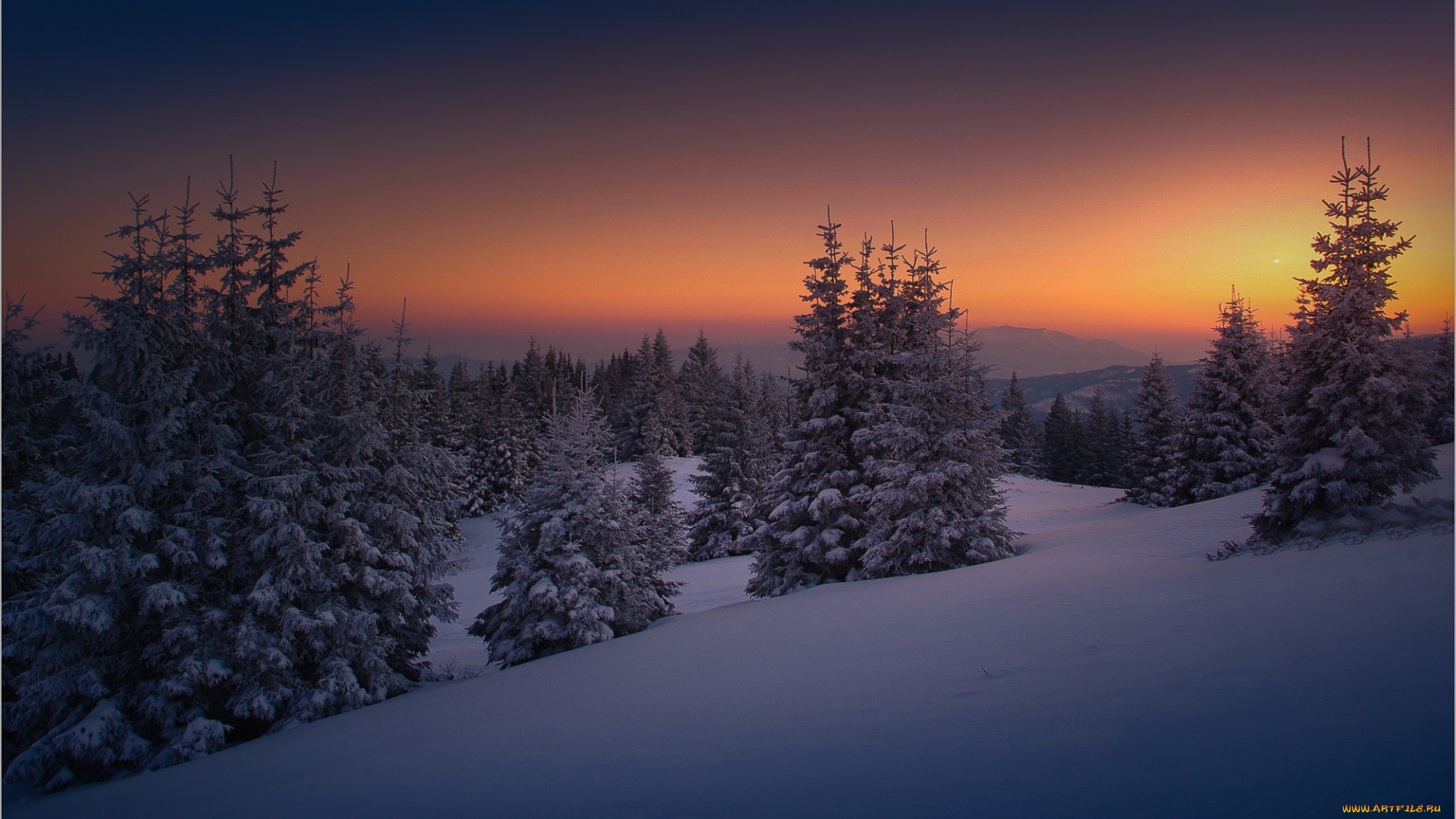 природа, зима, простор