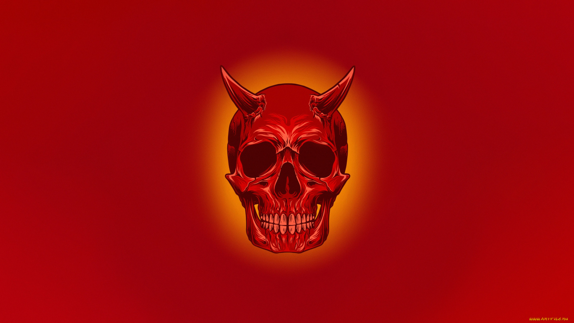 рисованное, минимализм, череп