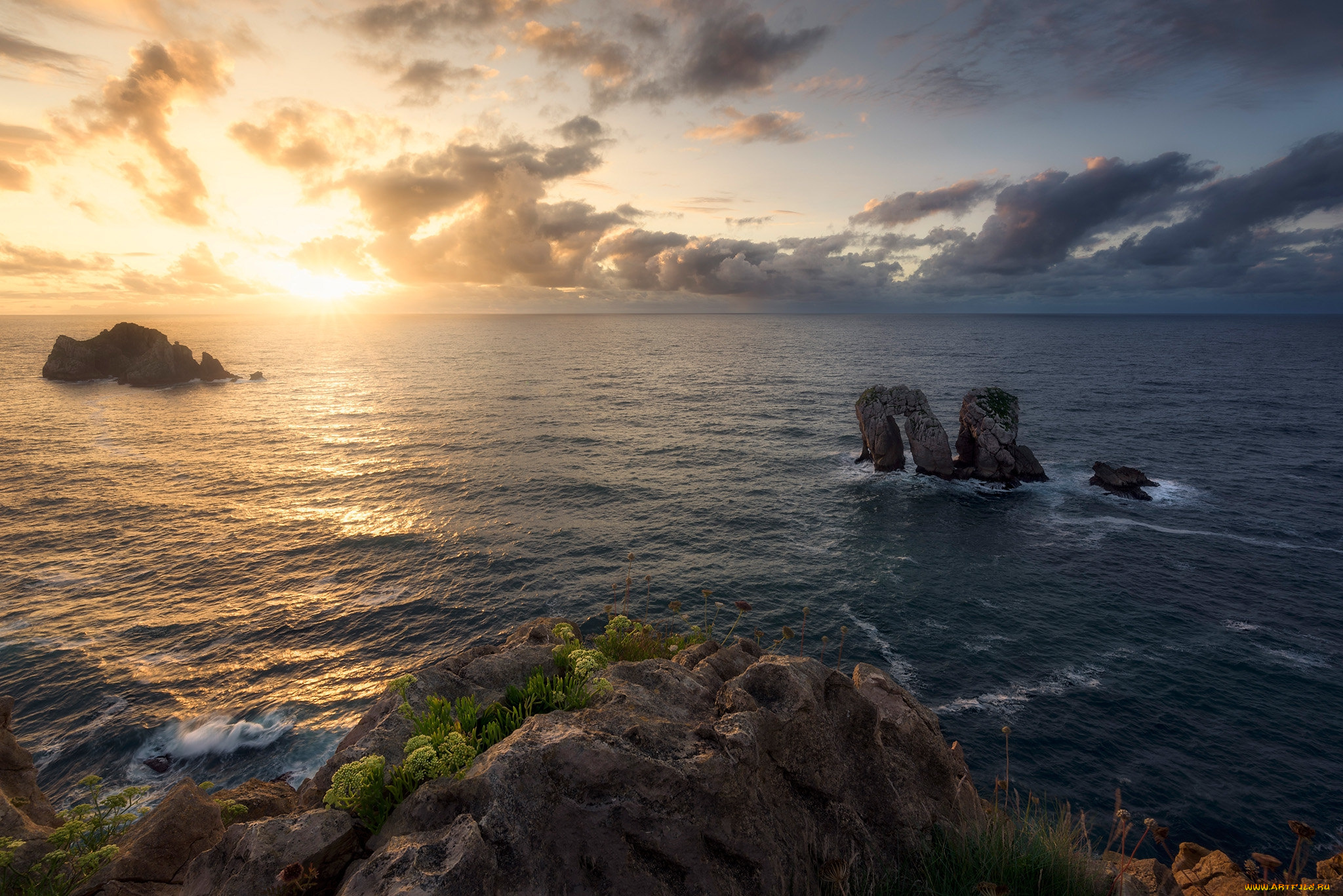 природа, моря, океаны, простор