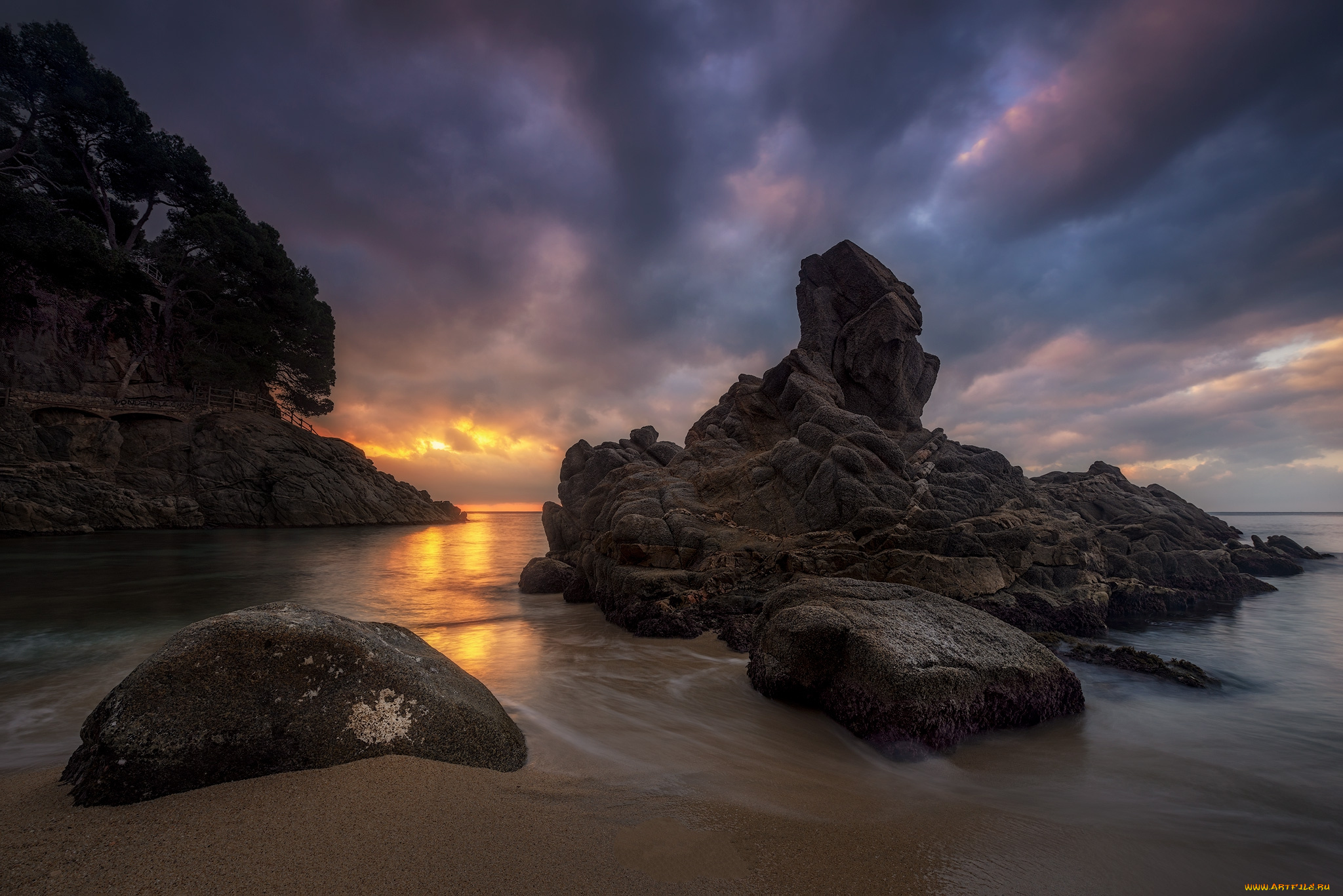 природа, побережье, простор