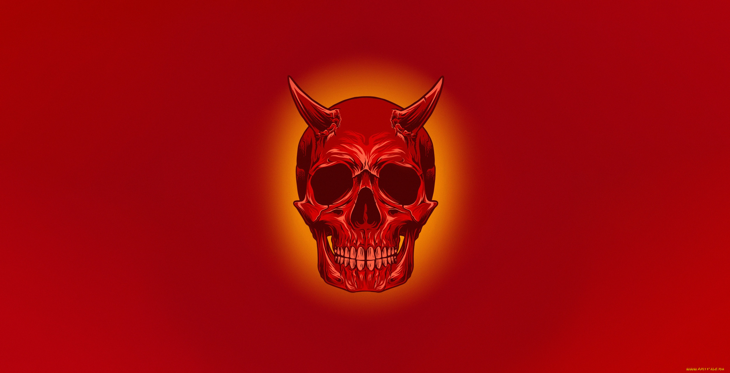 рисованное, минимализм, череп