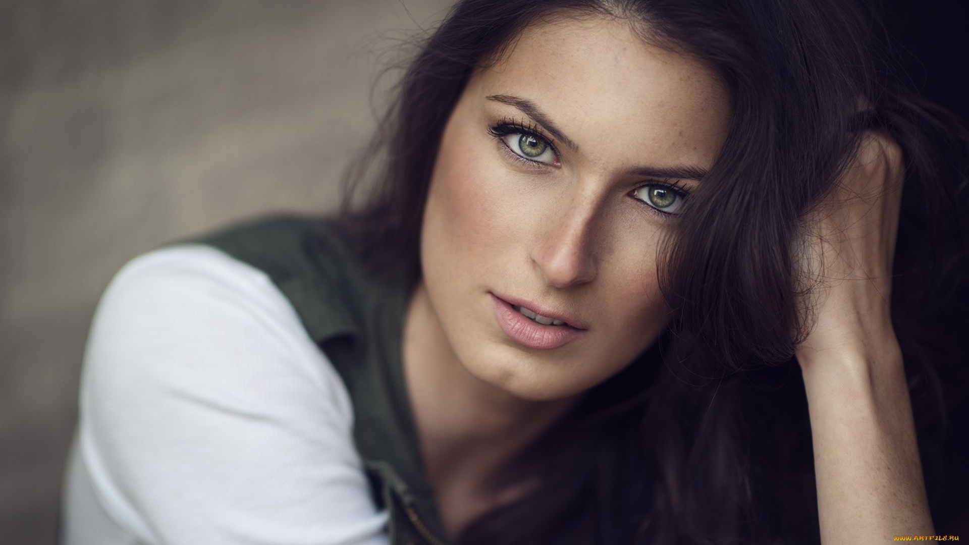 девушки, -, лица, , портреты, девушка, брюнетка, модель, портрет, лицо, красотка, взгляд, макияж, причёска, флирт