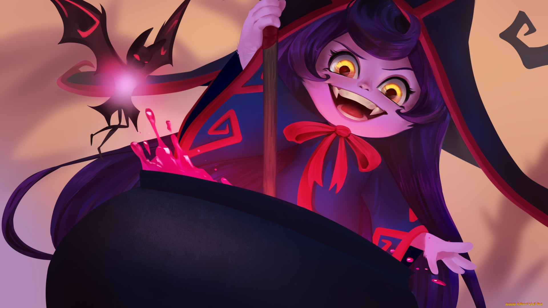 видео, игры, league, of, legends, lulu, ведьма, котел