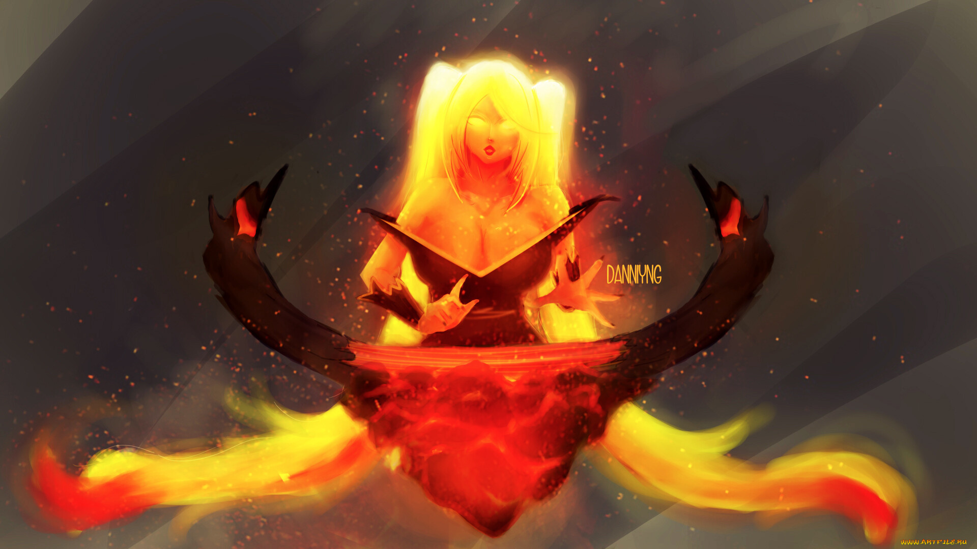 видео, игры, league, of, legends, sona, музыка, инструмент, огонь