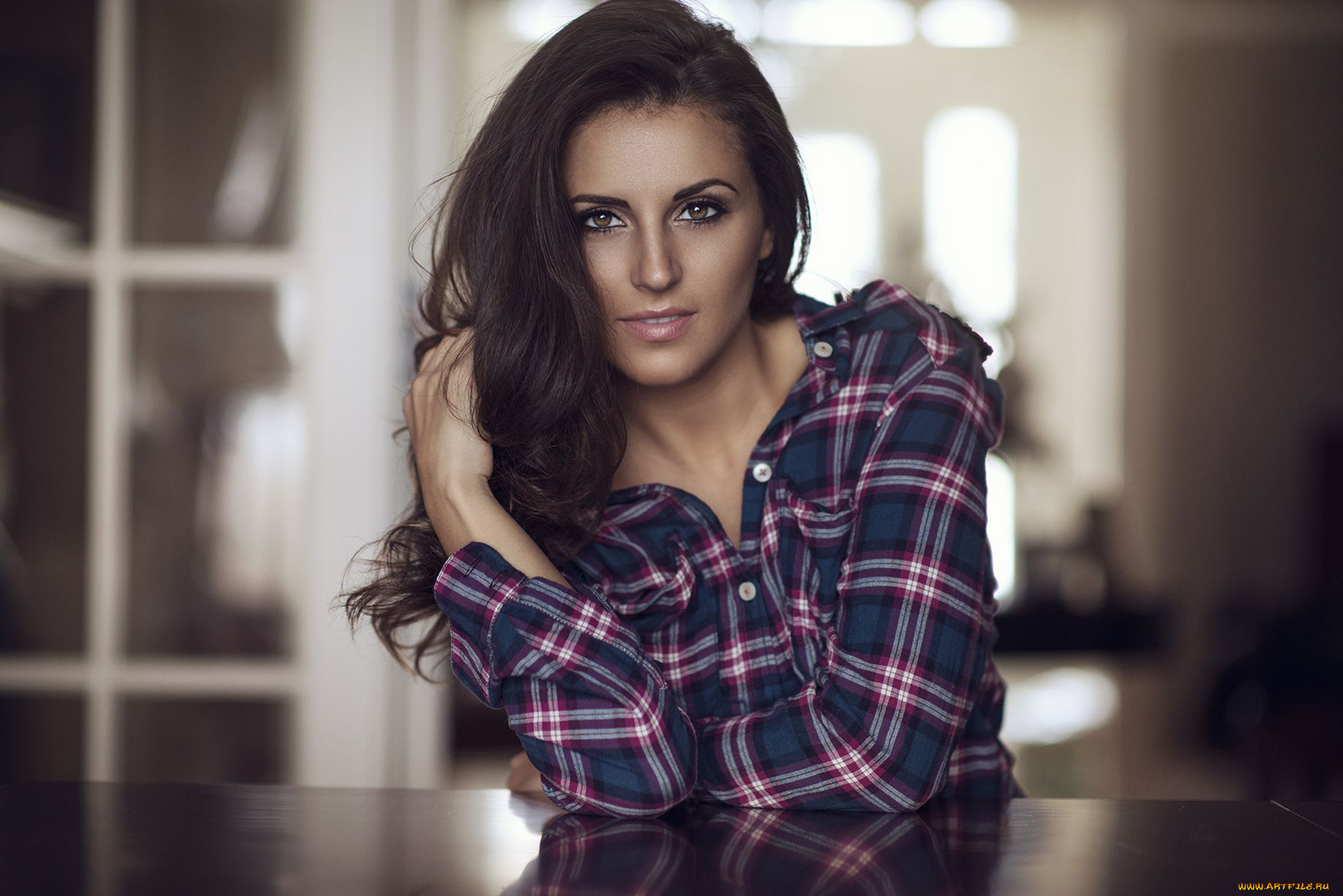 девушки, -, лица, , портреты, девушка, брюнетка, модель, портрет, лицо, красотка, взгляд, макияж, причёска, флирт, marisa