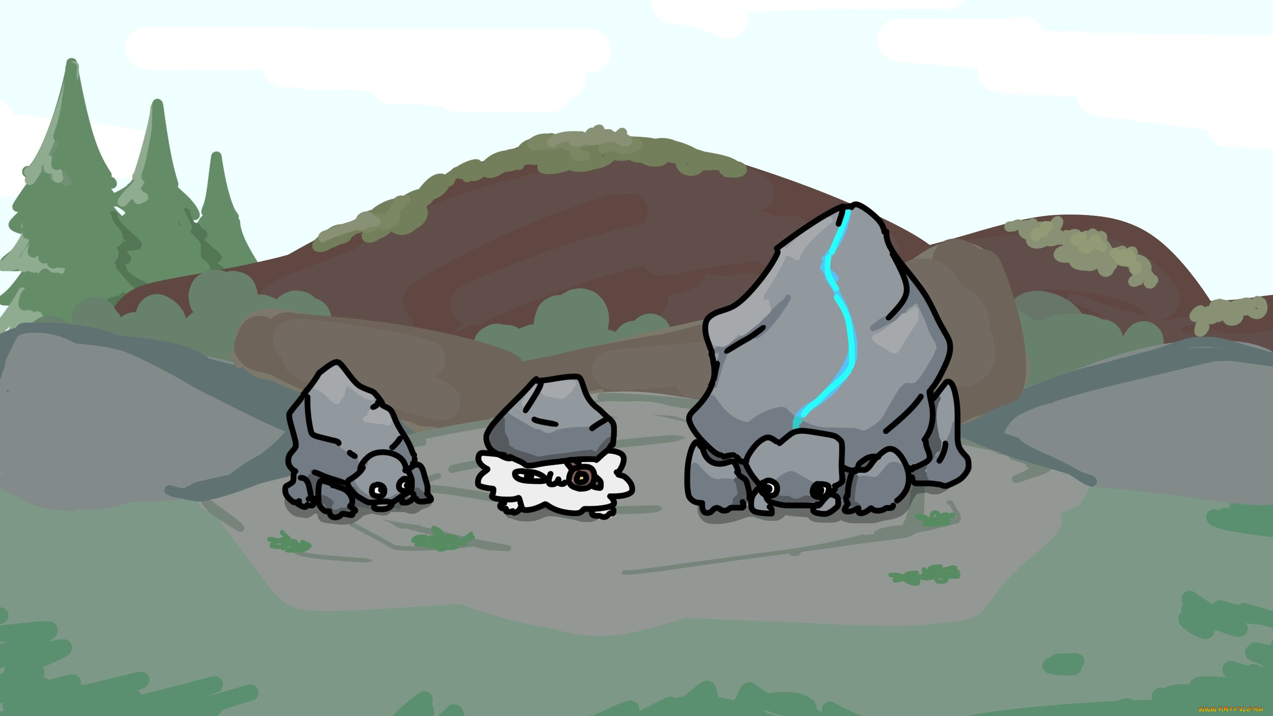 видео, игры, league, of, legends, существа, холмы, деревья