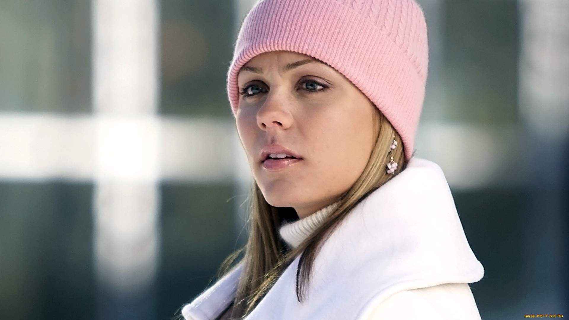 девушки, laura, vandervoort, блондинка, лицо, шапка, пальто