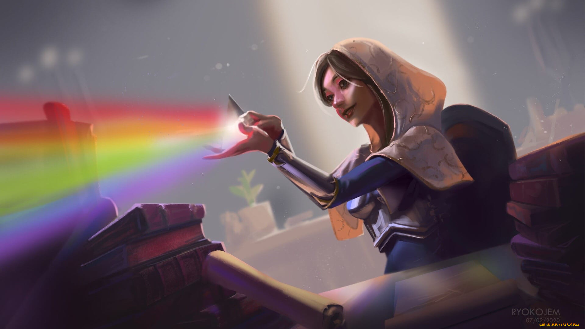 видео, игры, league, of, legends, lux, радуга