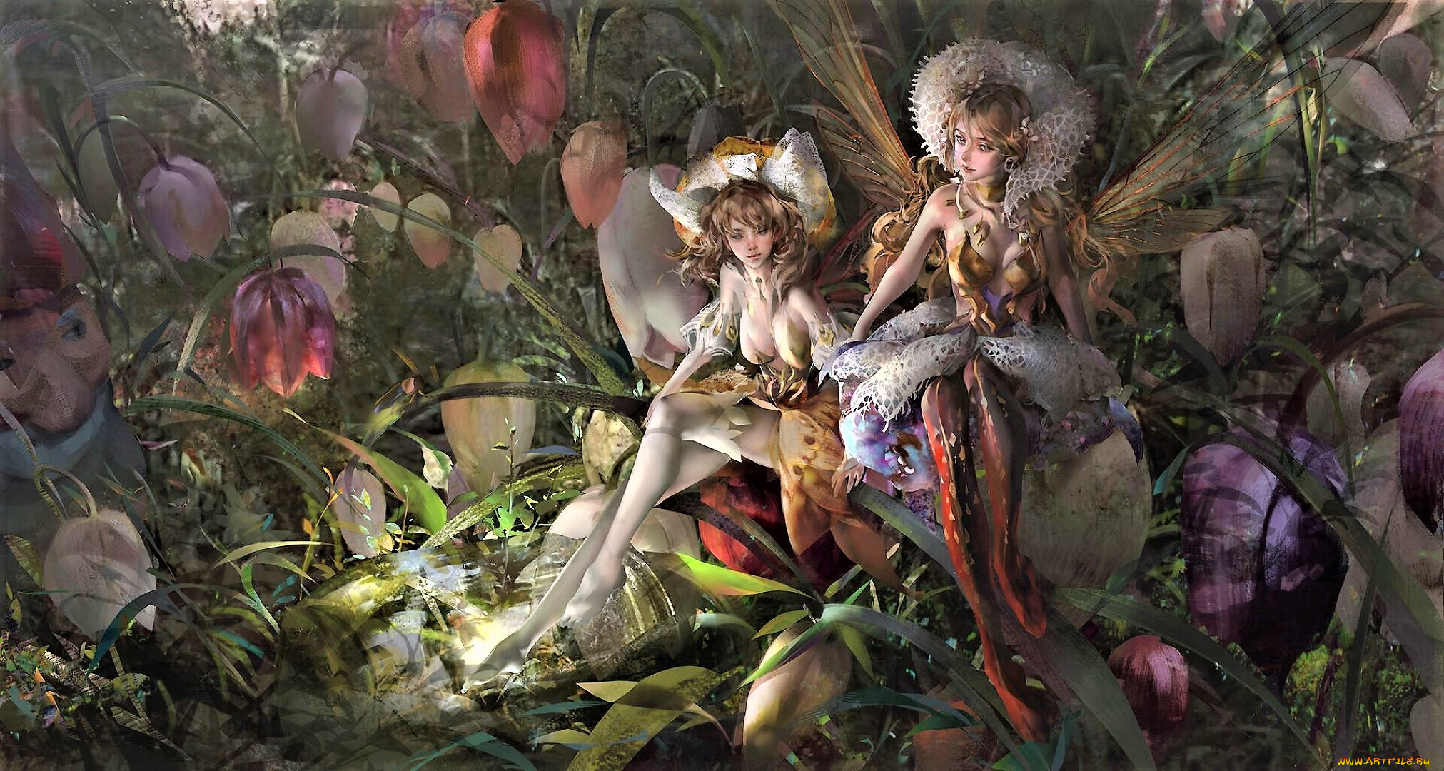 фэнтези, феи, цветы, сад