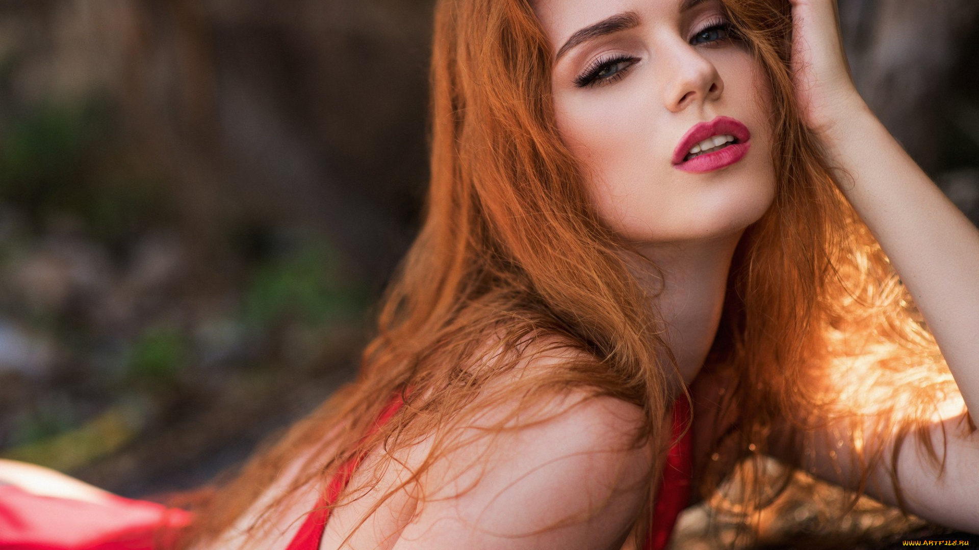 надежда, неясова, девушки, рыжие, волосы, поза