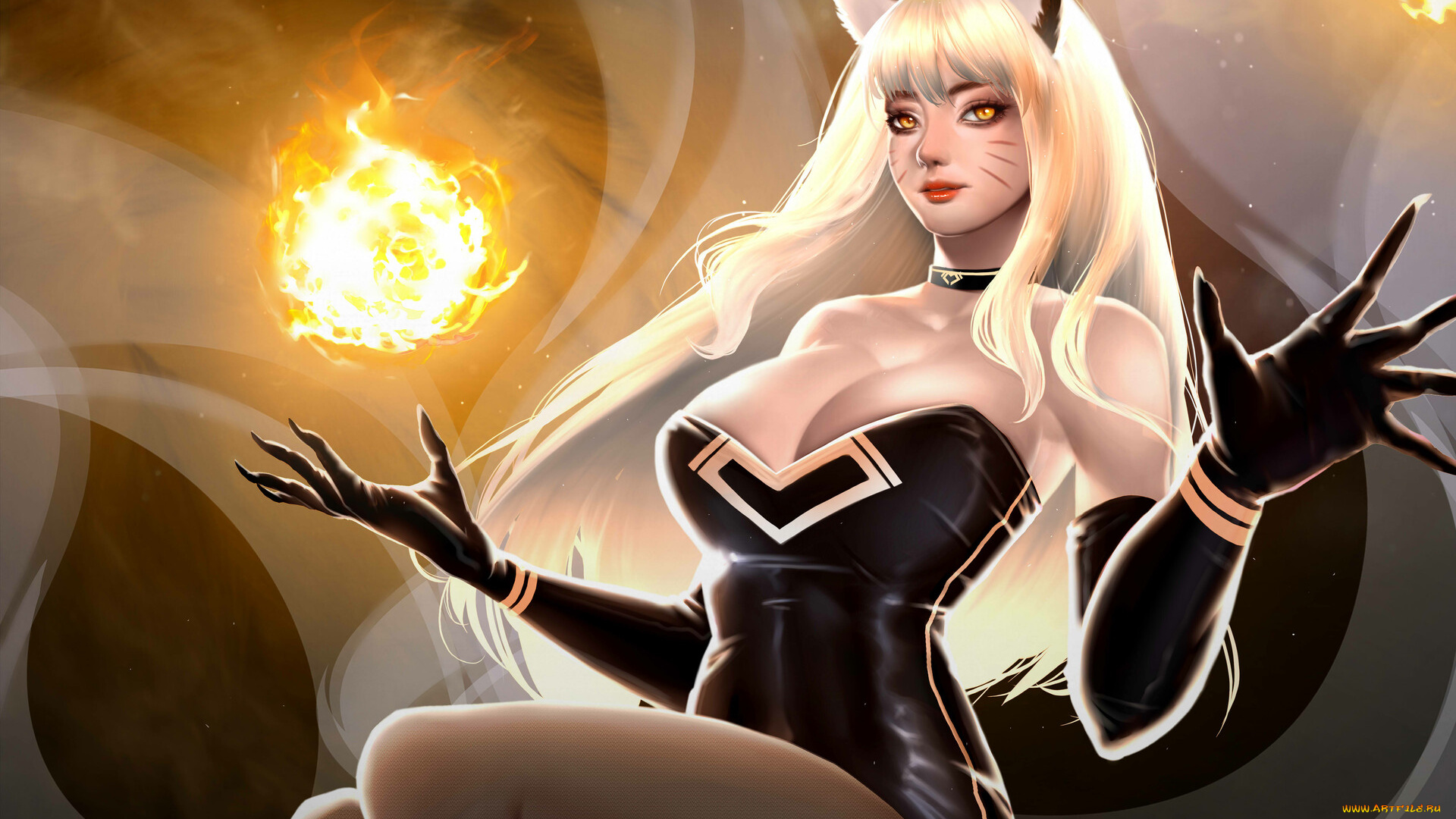 видео, игры, league, of, legends, ahri, магия