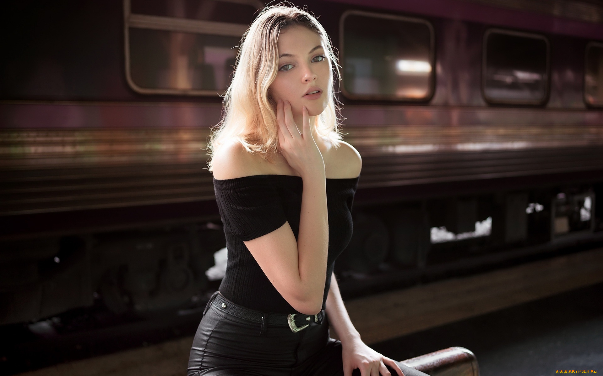 девушки, -, блондинки, , светловолосые, поезд, блондинка, топ, victoria, pacheco