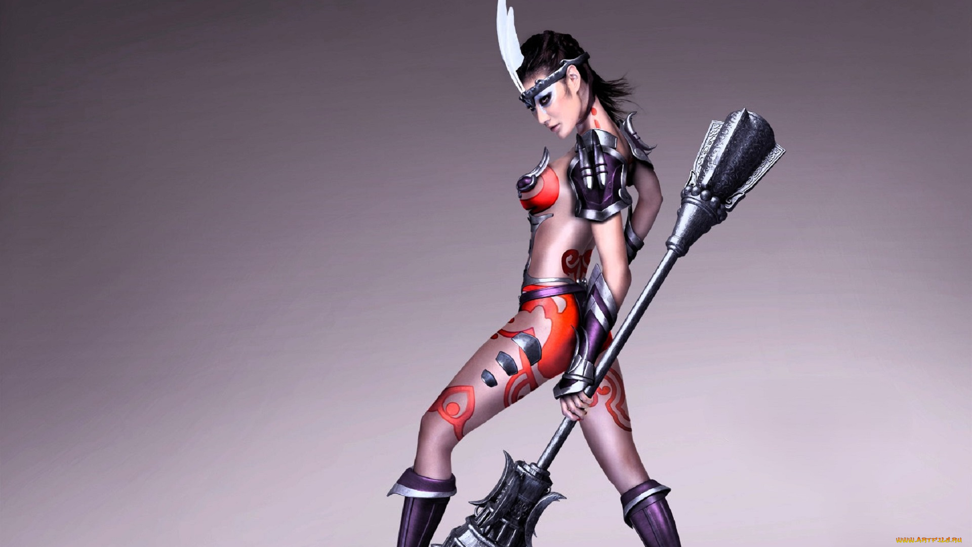 видео, игры, grand, warriors, девушка, перо, оружие