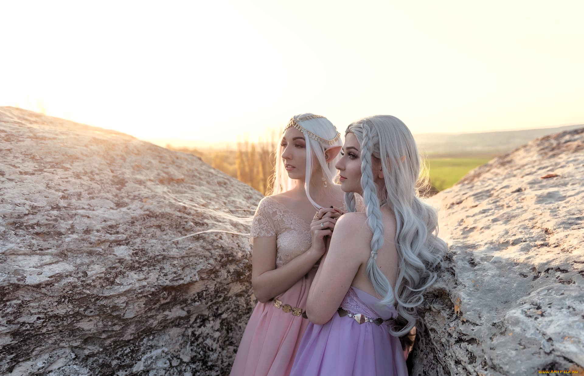 девушки, ольга, кожевникова, , lady, bell, образы, косплей, наряды, эльфийки, скалы