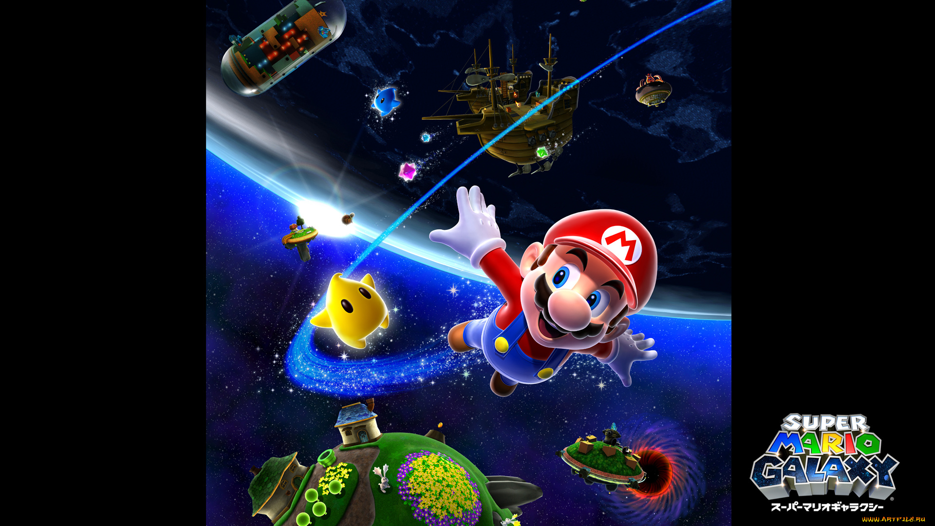 super, mario, galaxy, видео, игры