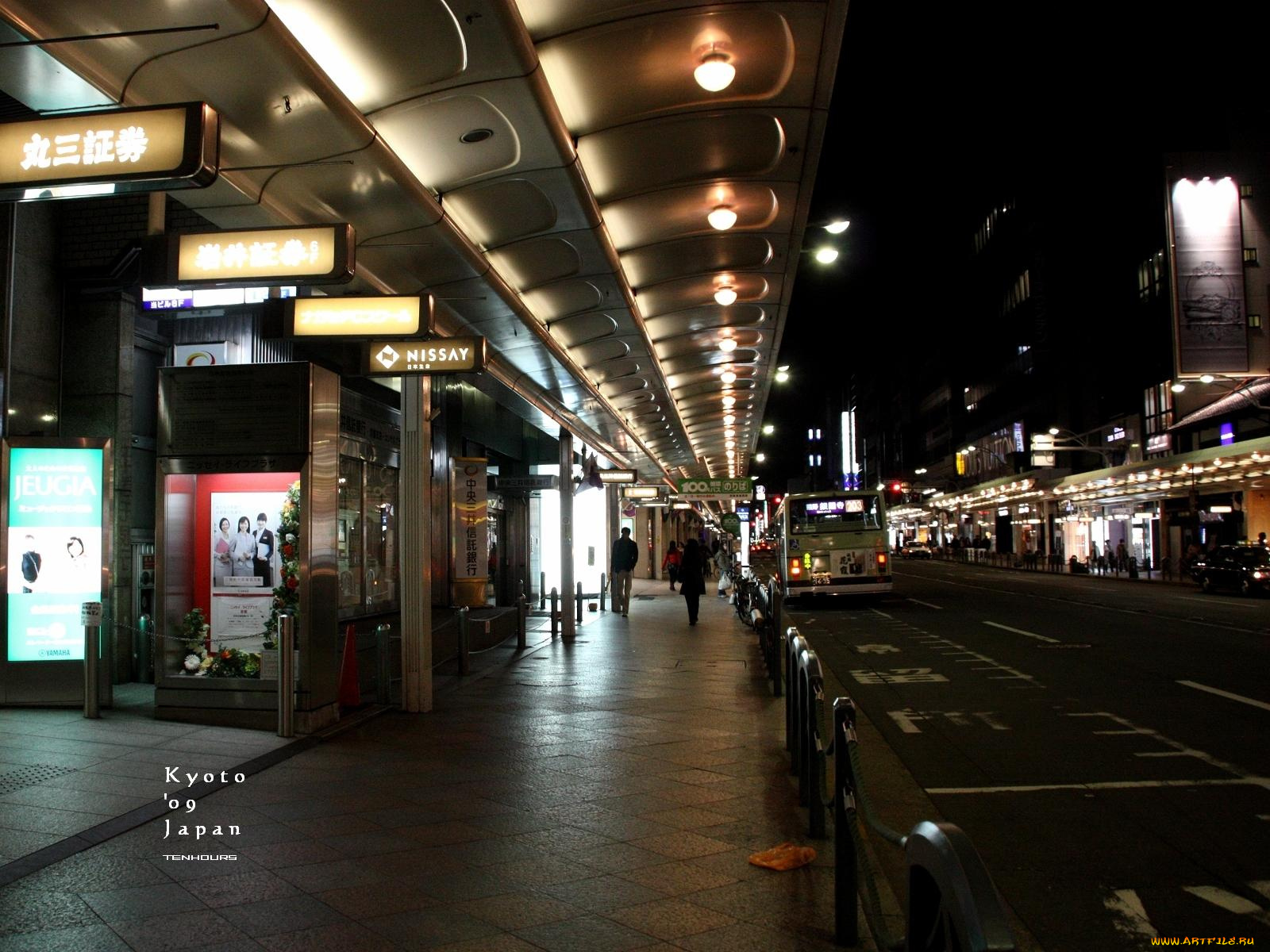 города, огни, ночного