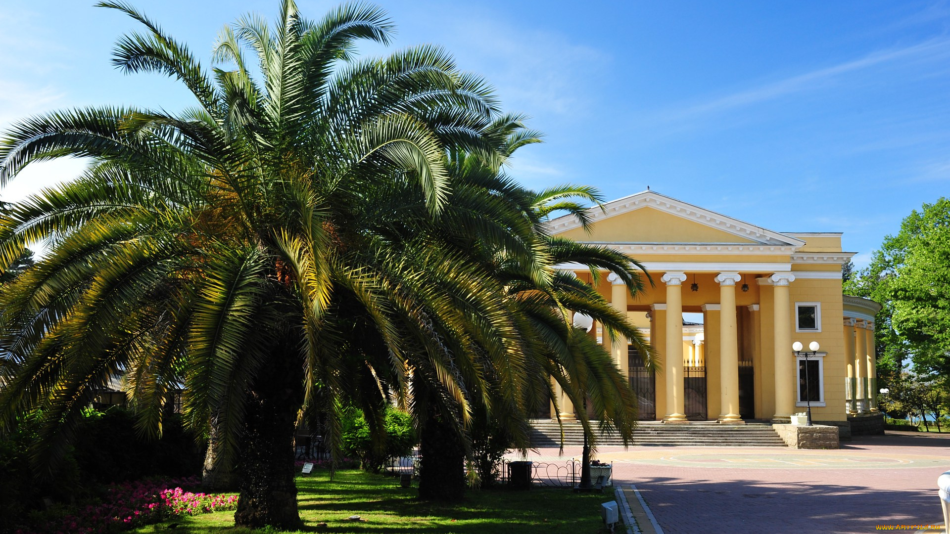 летний, театр, сочи, города, здания, дома