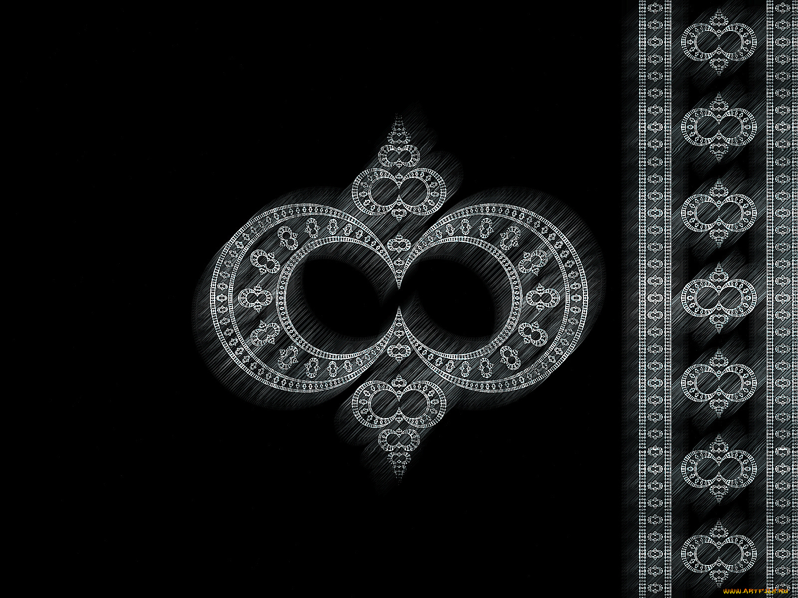 3д, графика, fractal, фракталы, фон, абстракция, тёмный, узор