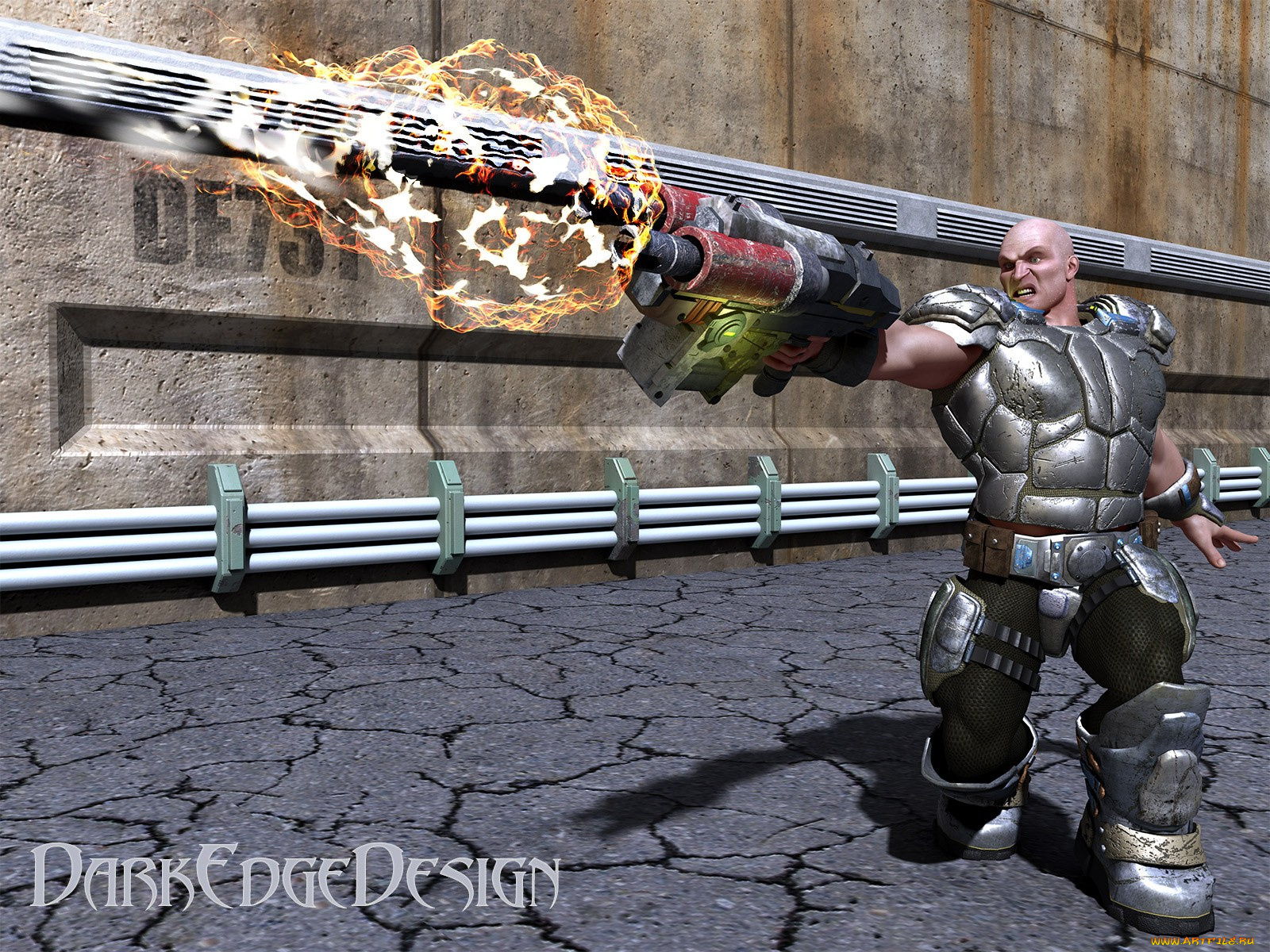 3д, графика, military, доспехи, огонь, воин