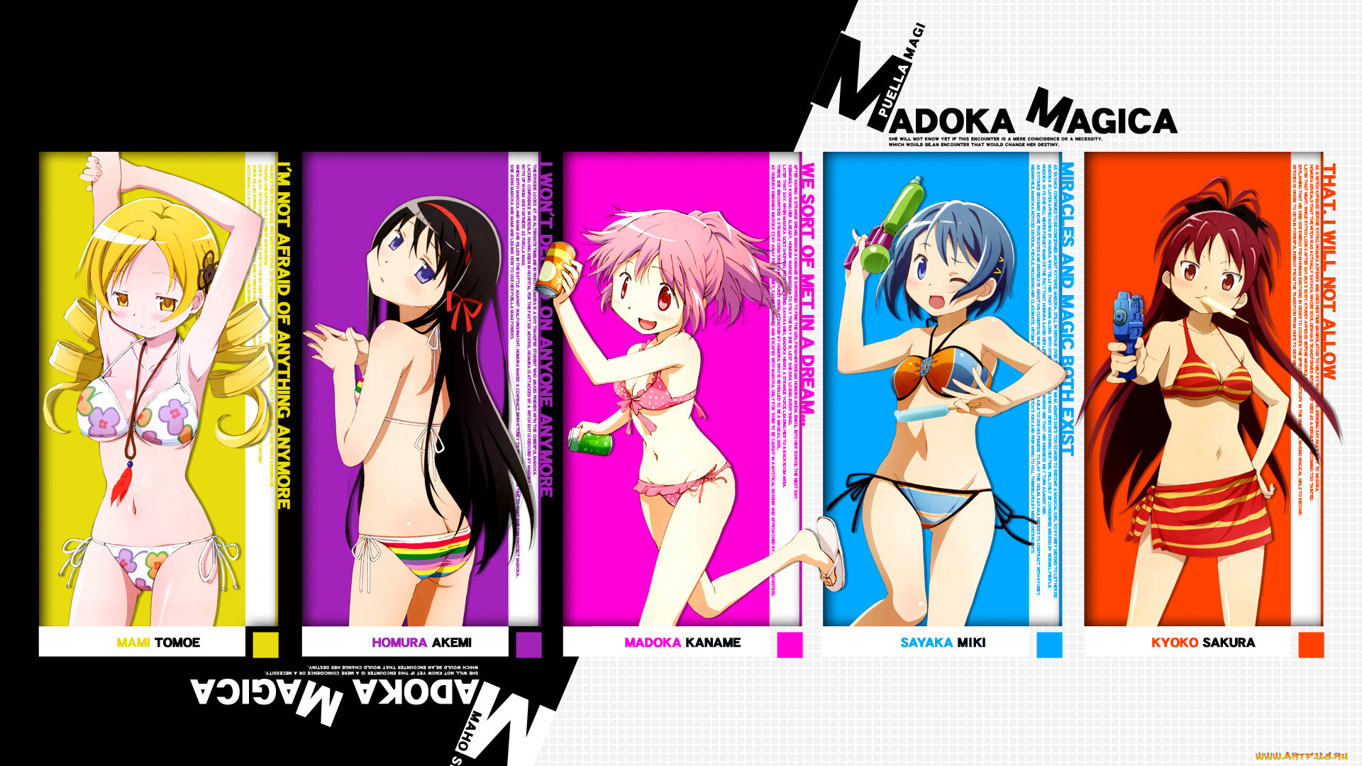 аниме, mahou, shoujo, madoka, magika, девушки