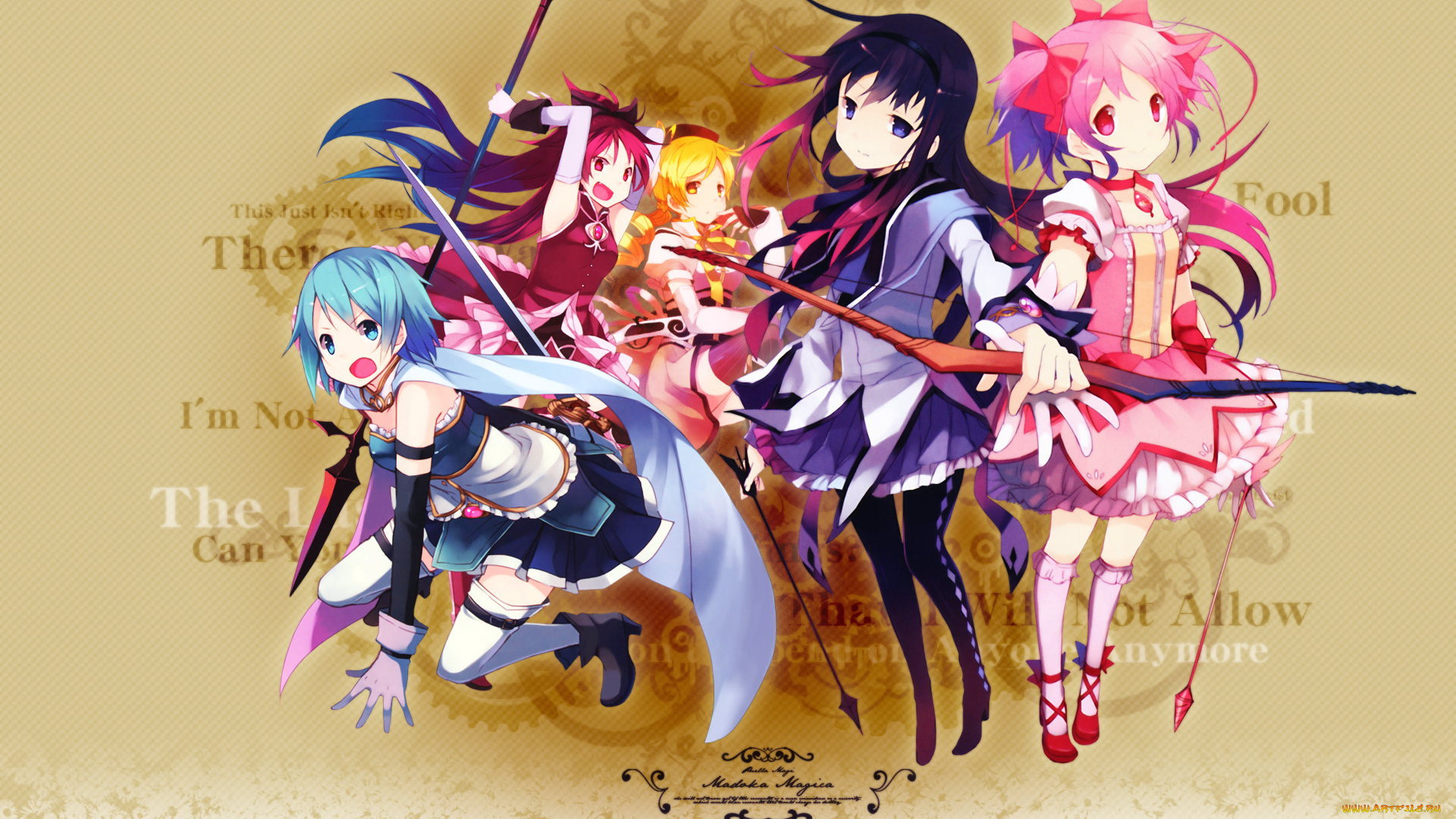 аниме, mahou, shoujo, madoka, magika, девушки