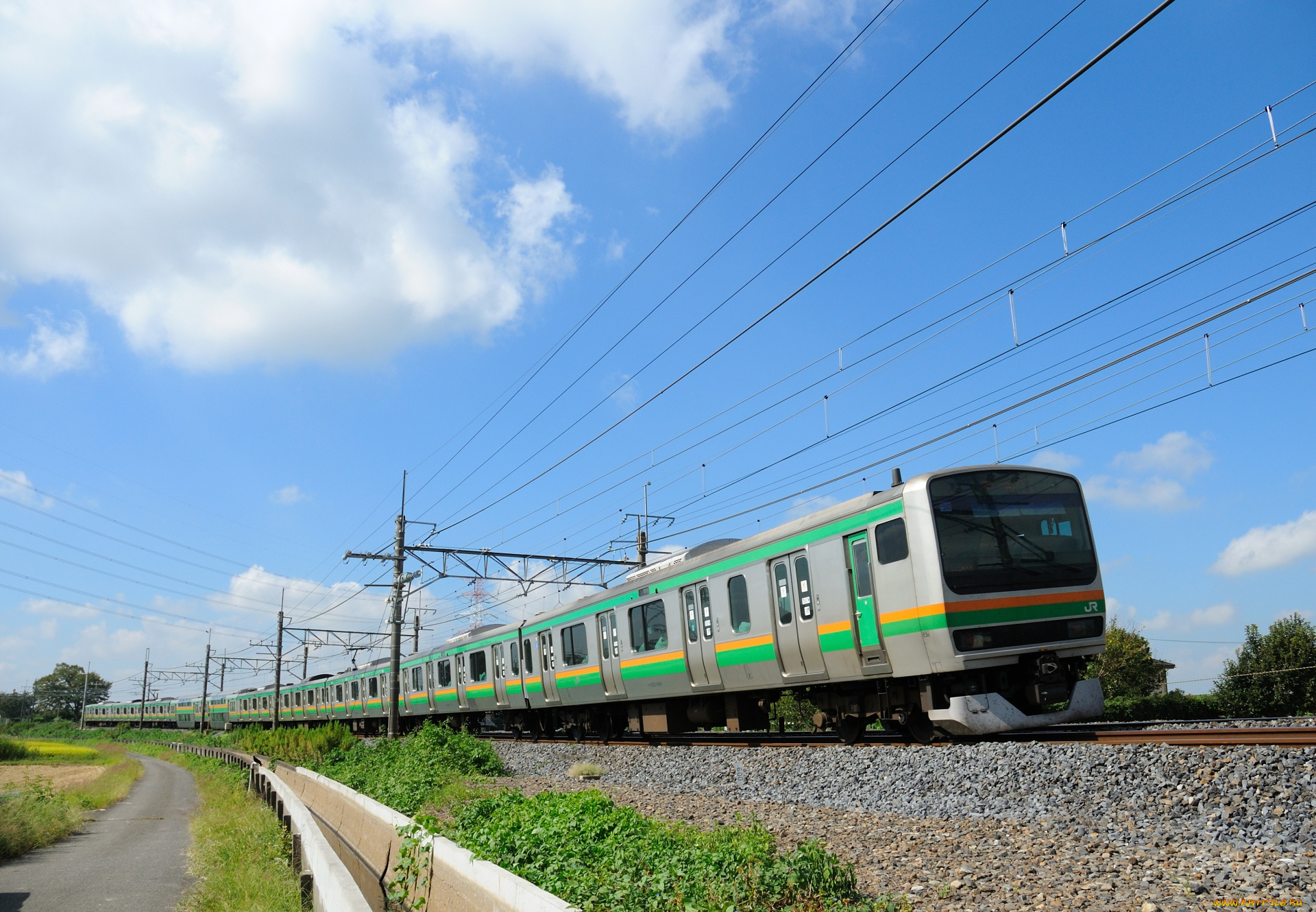 техника, электрички, скорость, рельсы