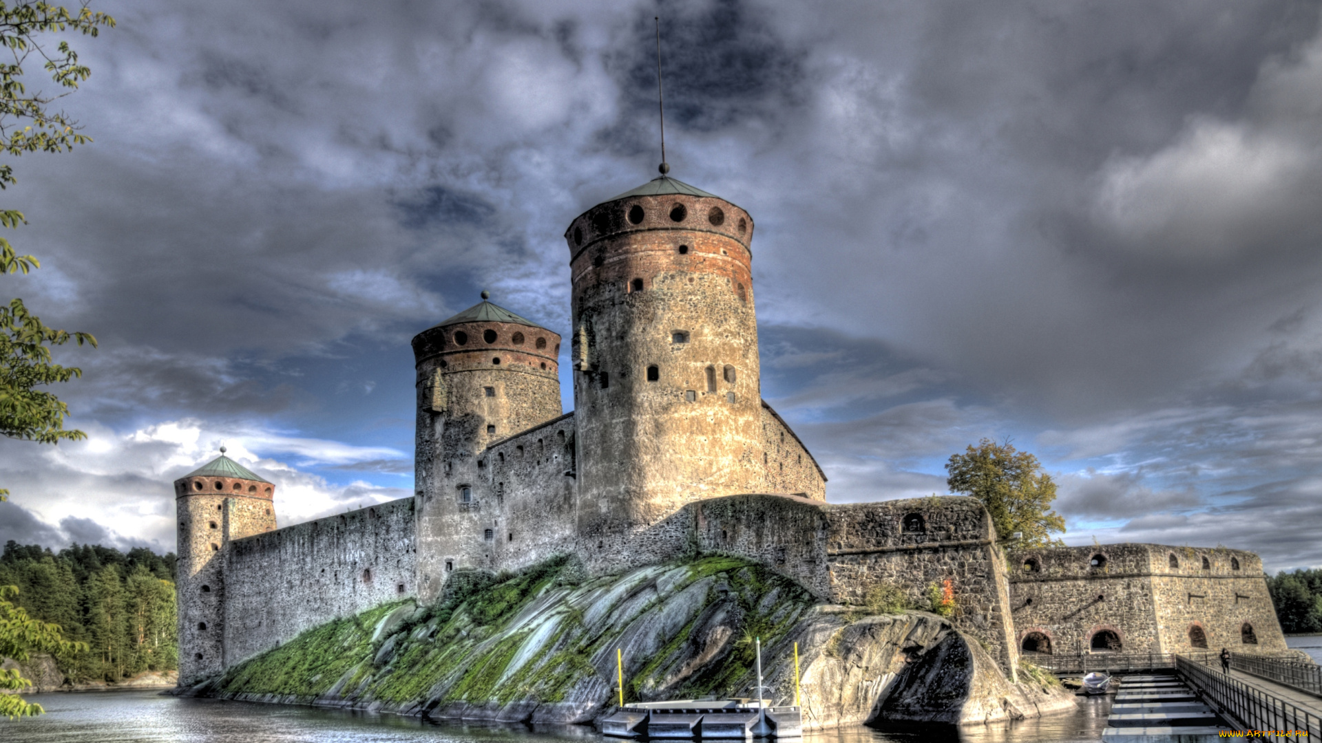 финляндия, города, дворцы, замки, крепости, крепость, каменный, башня