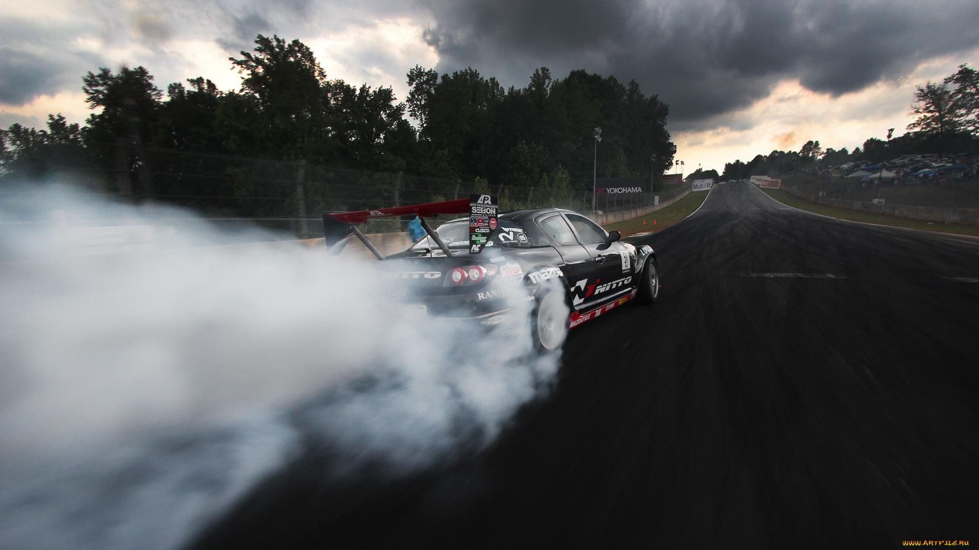 mazda, спорт, drift, шоссе, автомобиль, спортивный, кольцевая, гонка