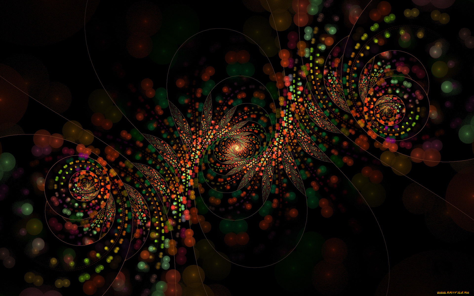 3д, графика, fractal, фракталы, фон, цвета