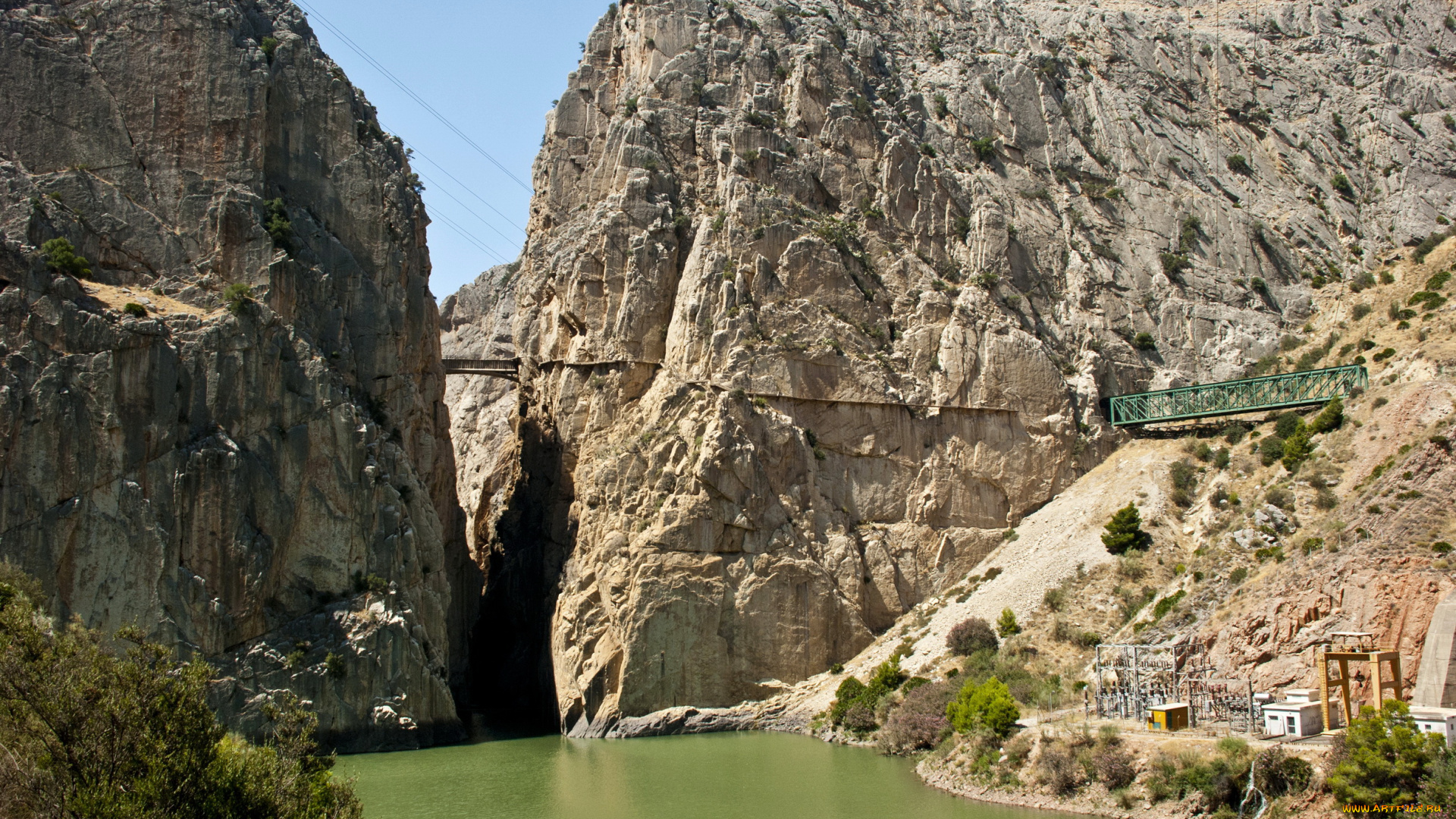 el, chorro, andalusia, spain, природа, реки, озера, река, горы, ущелье