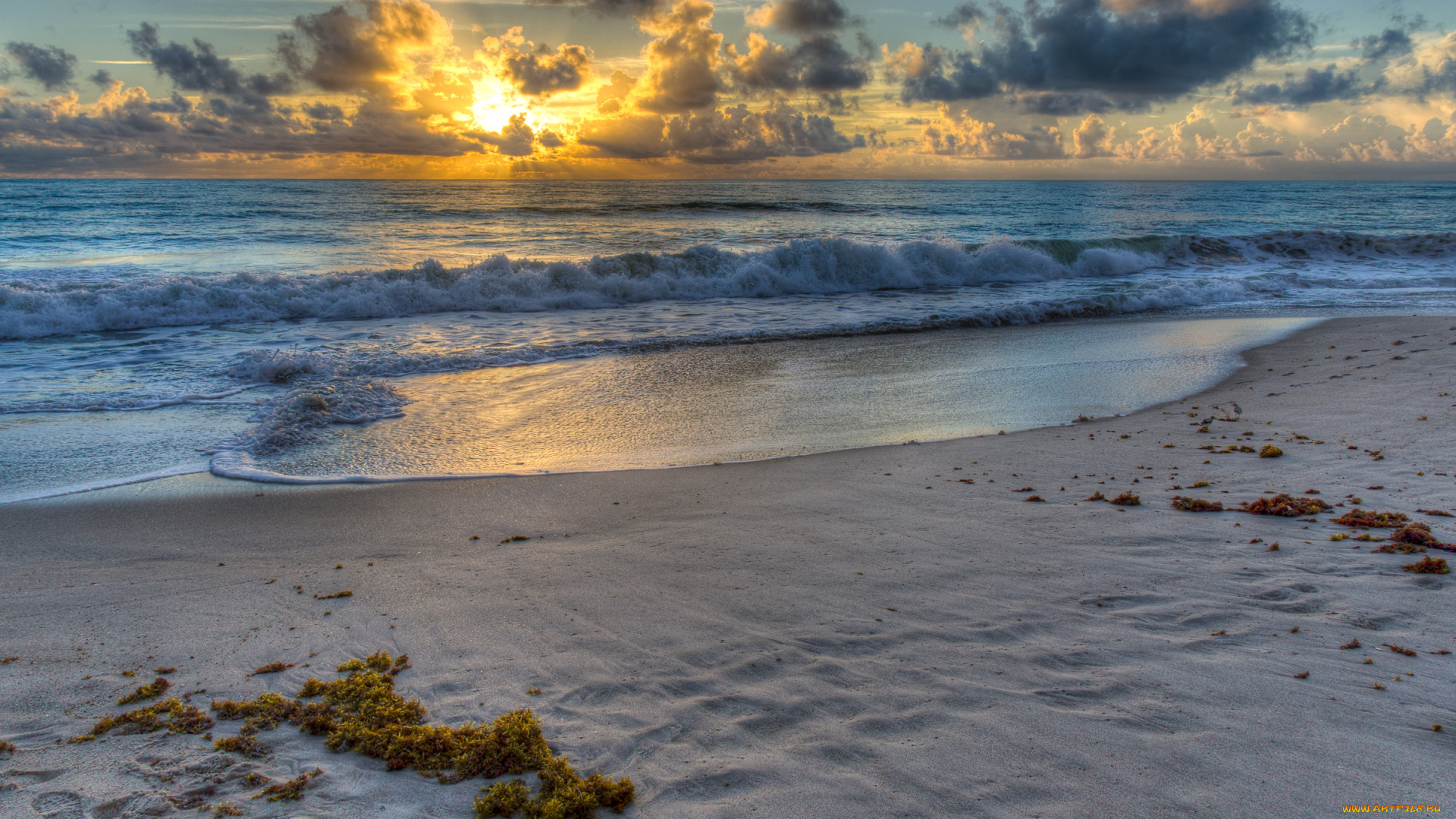 природа, восходы, закаты, океан, берег, пейзаж