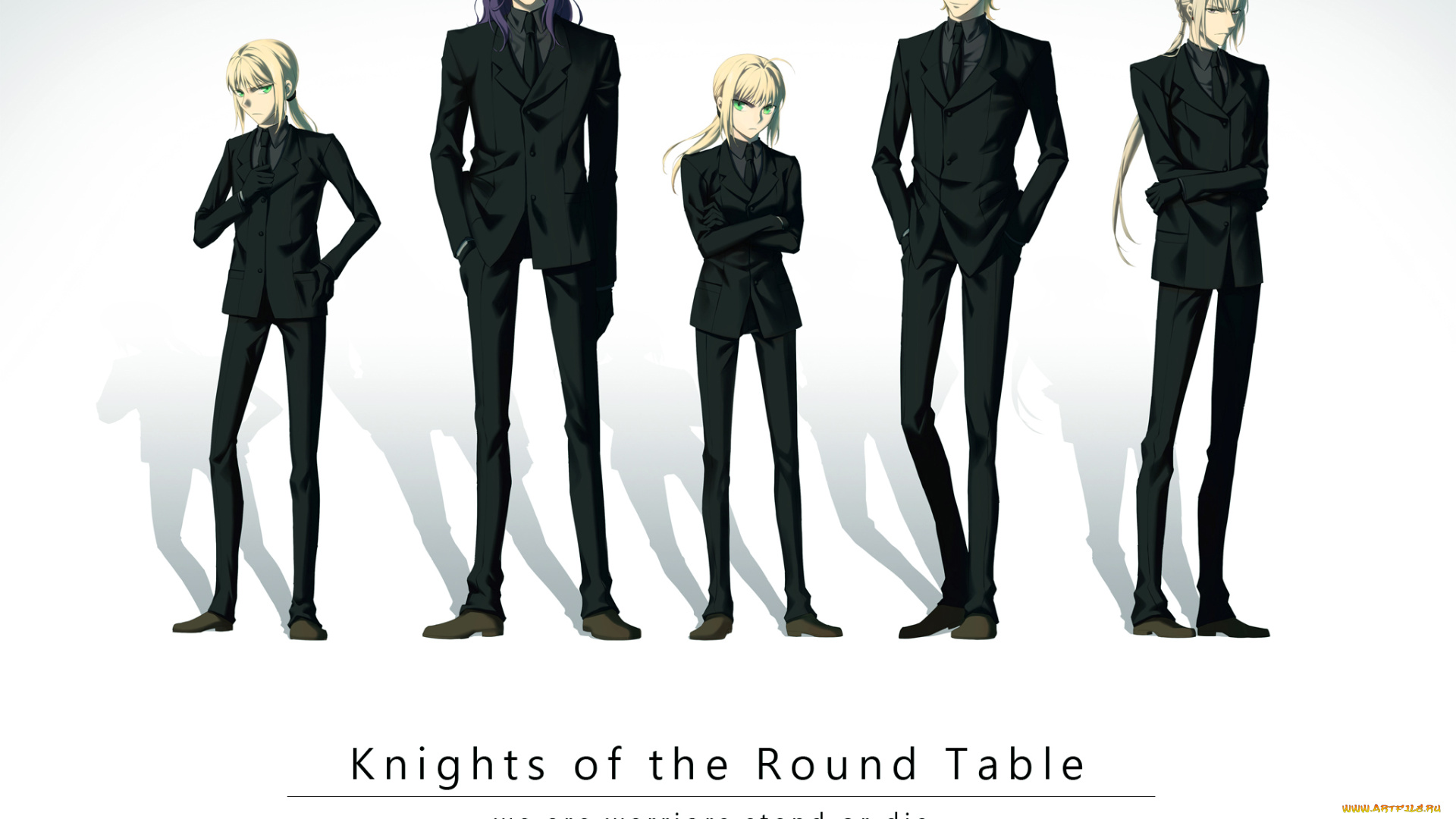 аниме, fate, stay, night, мужчины, костюм, белый, фон, девушка