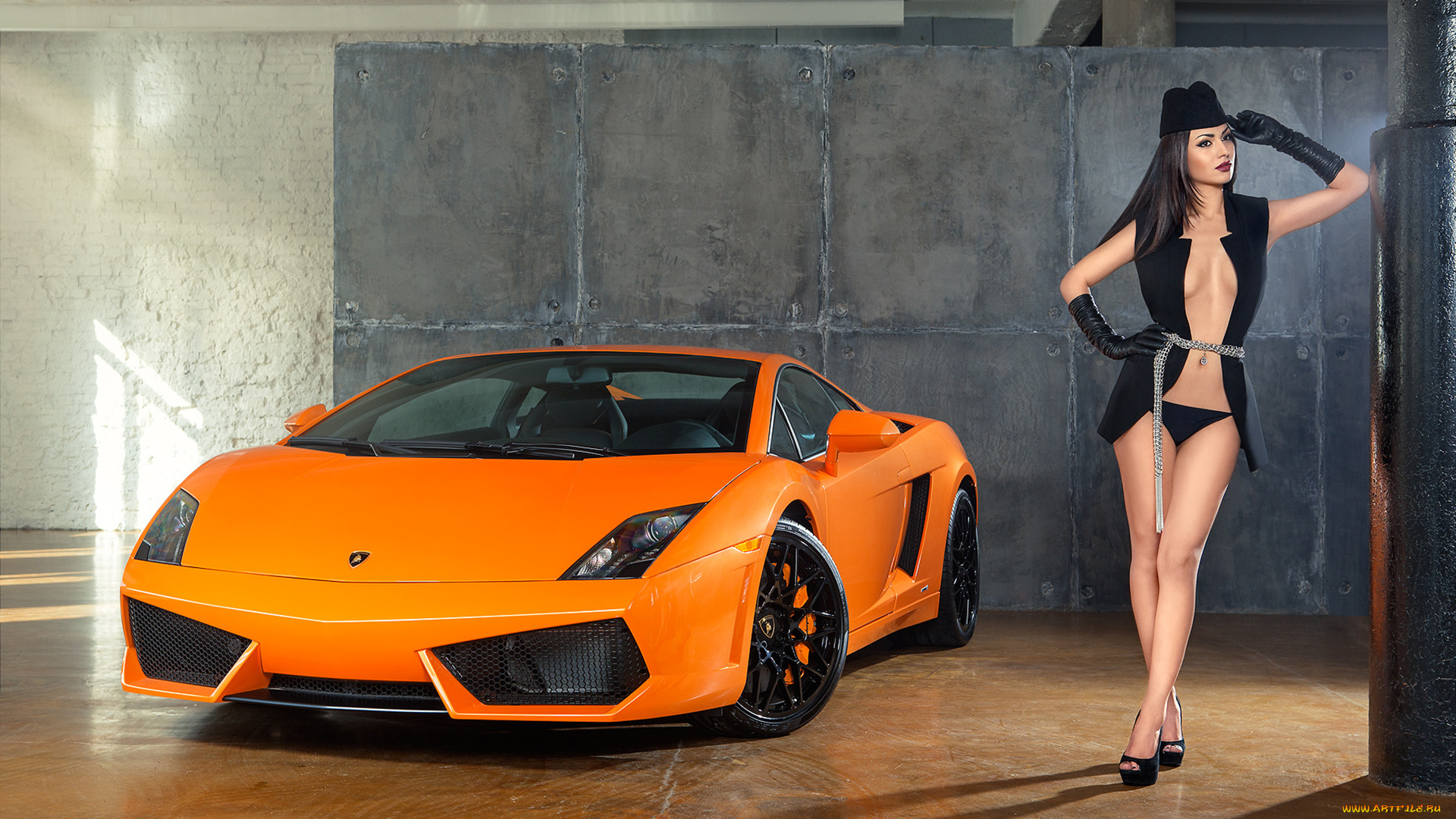 автомобили, авто, с, девушками, gallardo, lamborghini