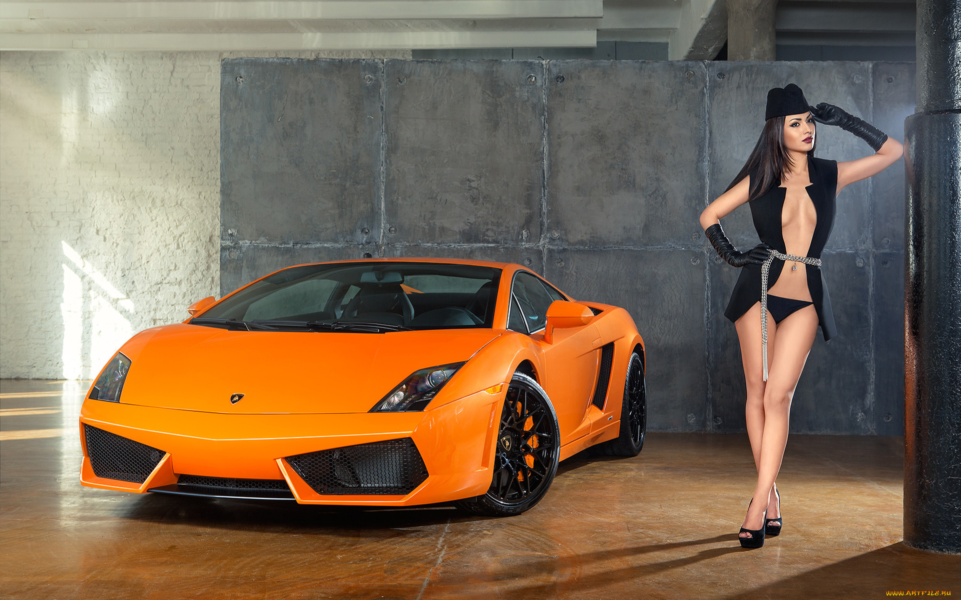 автомобили, авто, с, девушками, gallardo, lamborghini