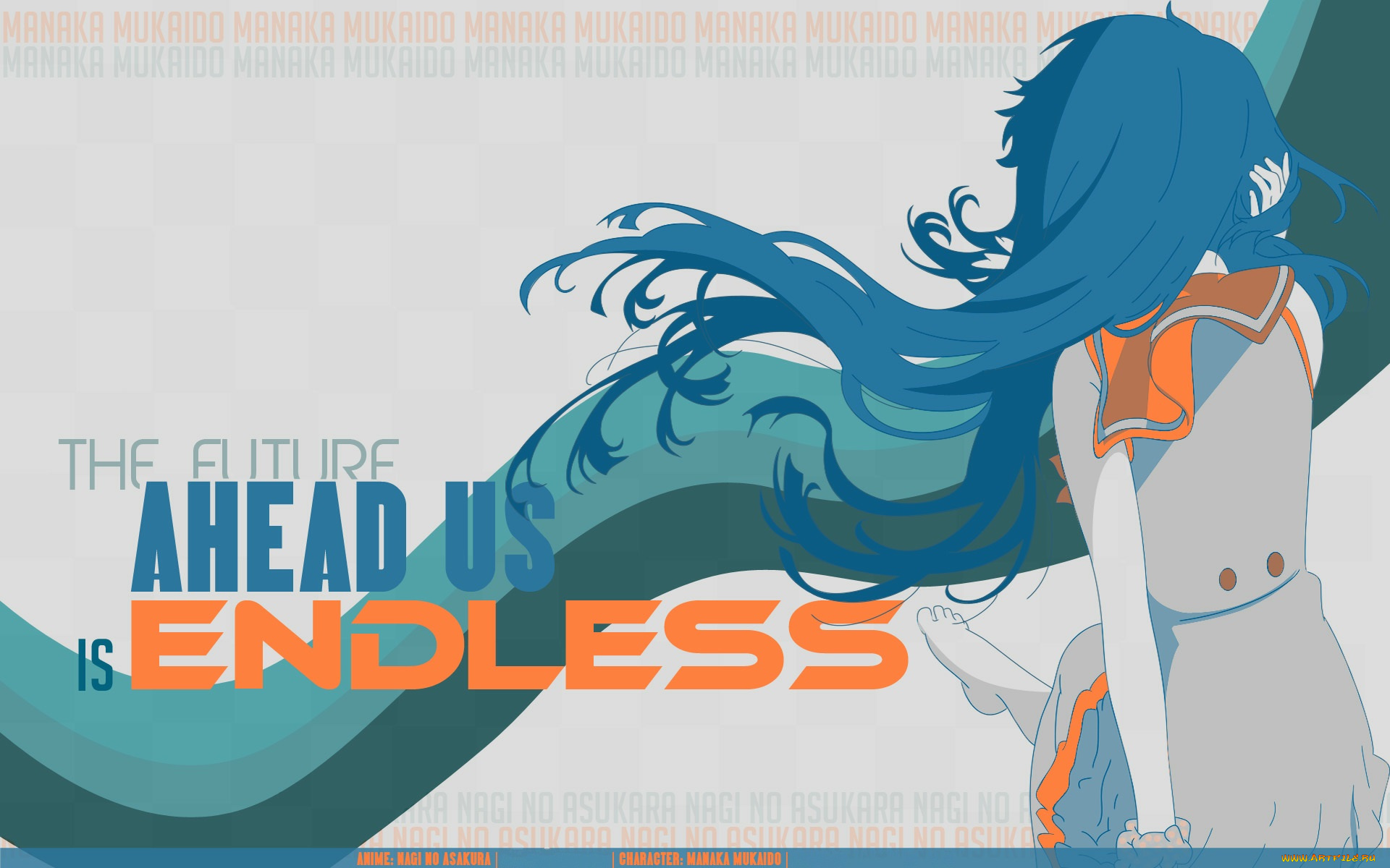 nagi, no, asukara, аниме, *unknown, , другое, ножки, волосы, когда, успокоится, море, девушка