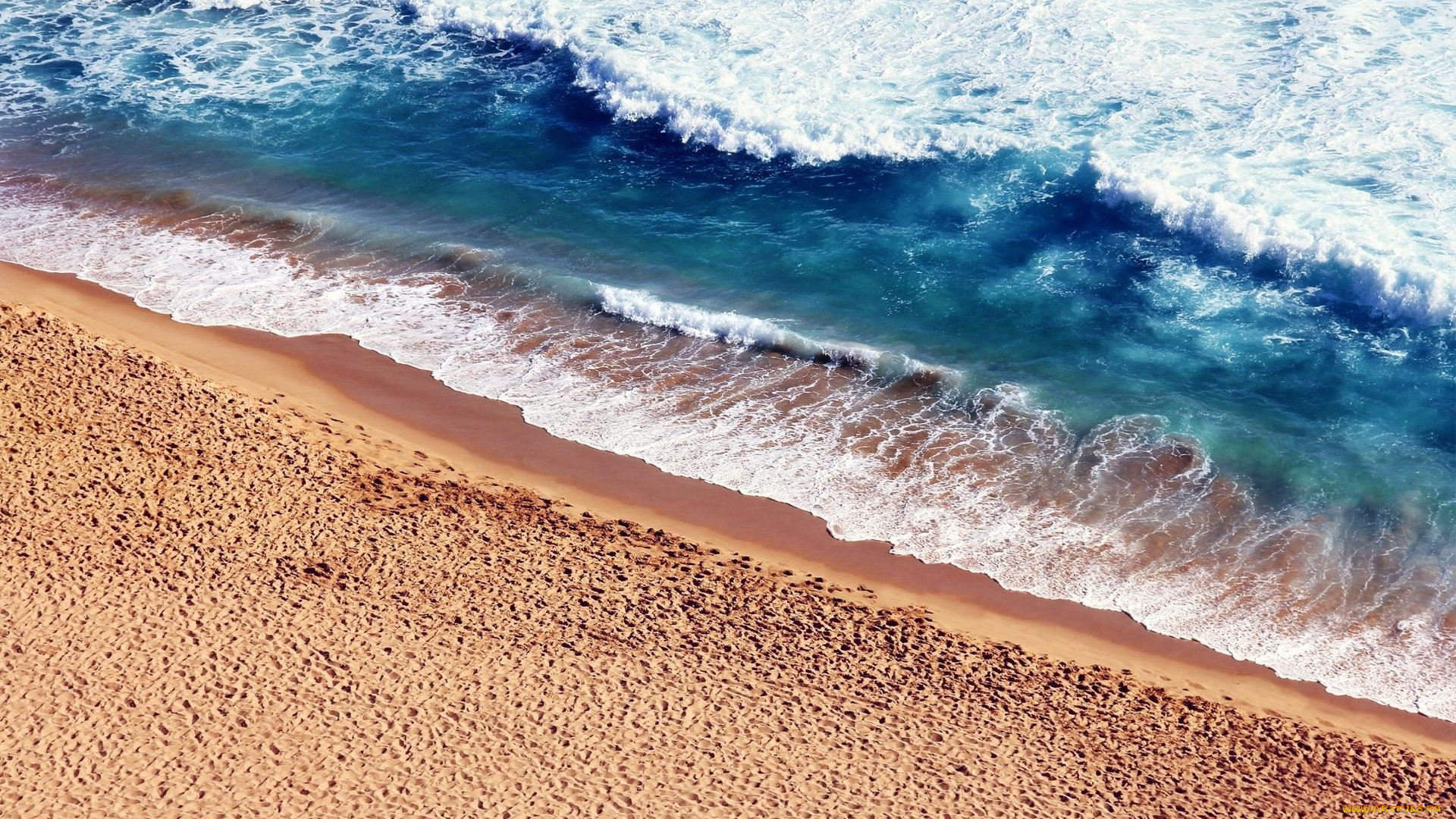 природа, побережье, море, волны, берег, прибой, песок