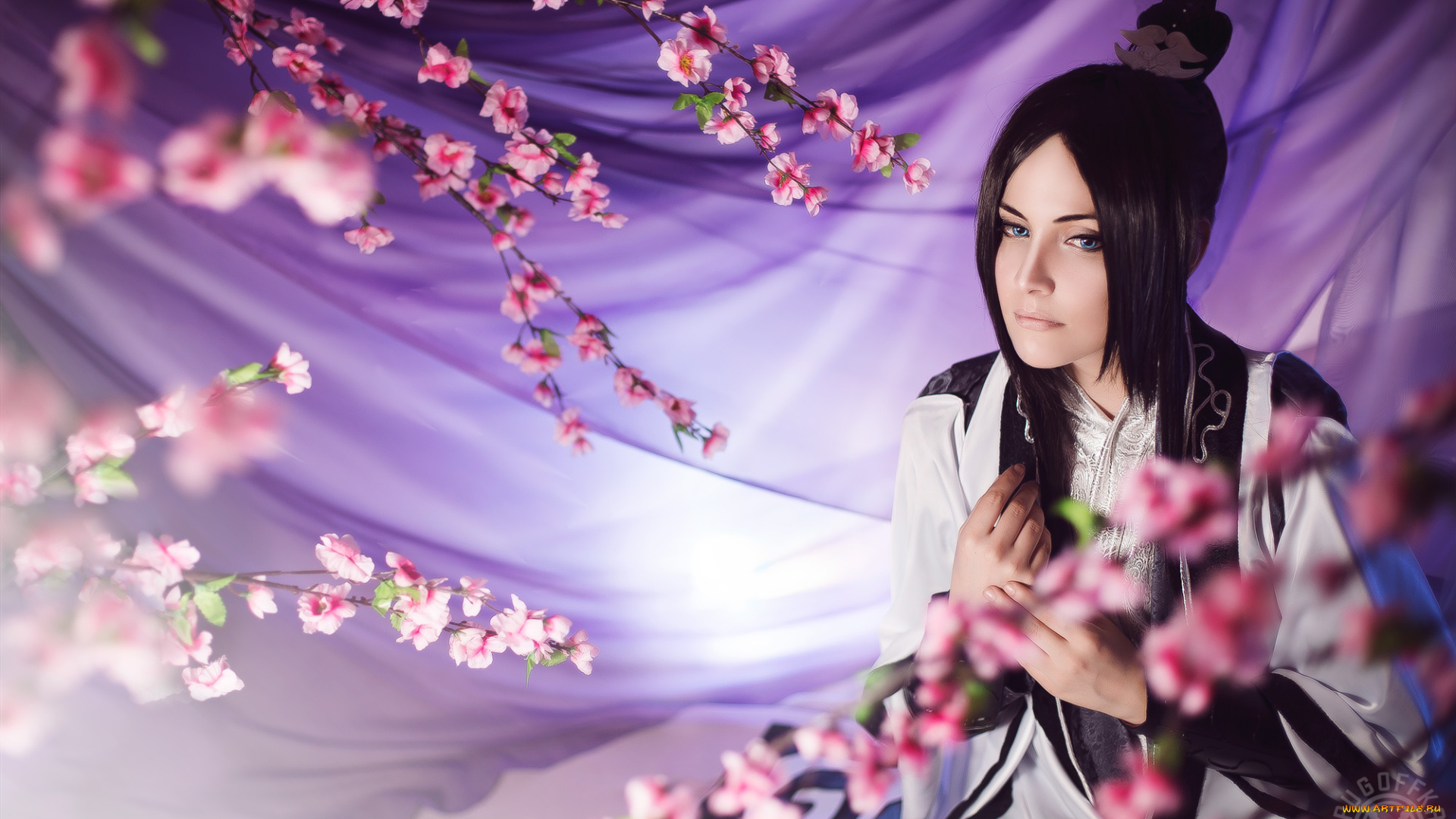 разное, cosplay, , косплей, азиат, человек, цветы, арт