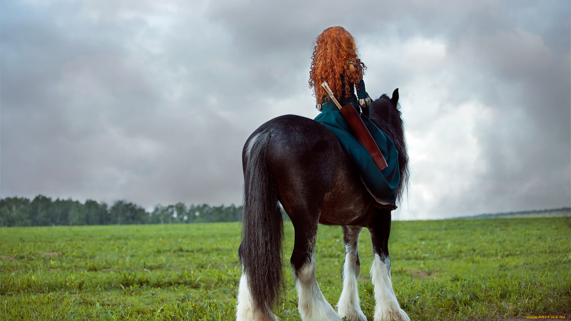 разное, cosplay, , косплей, девушка, лошадь, тучи, арт, храброе, сердце, greatqueenlina