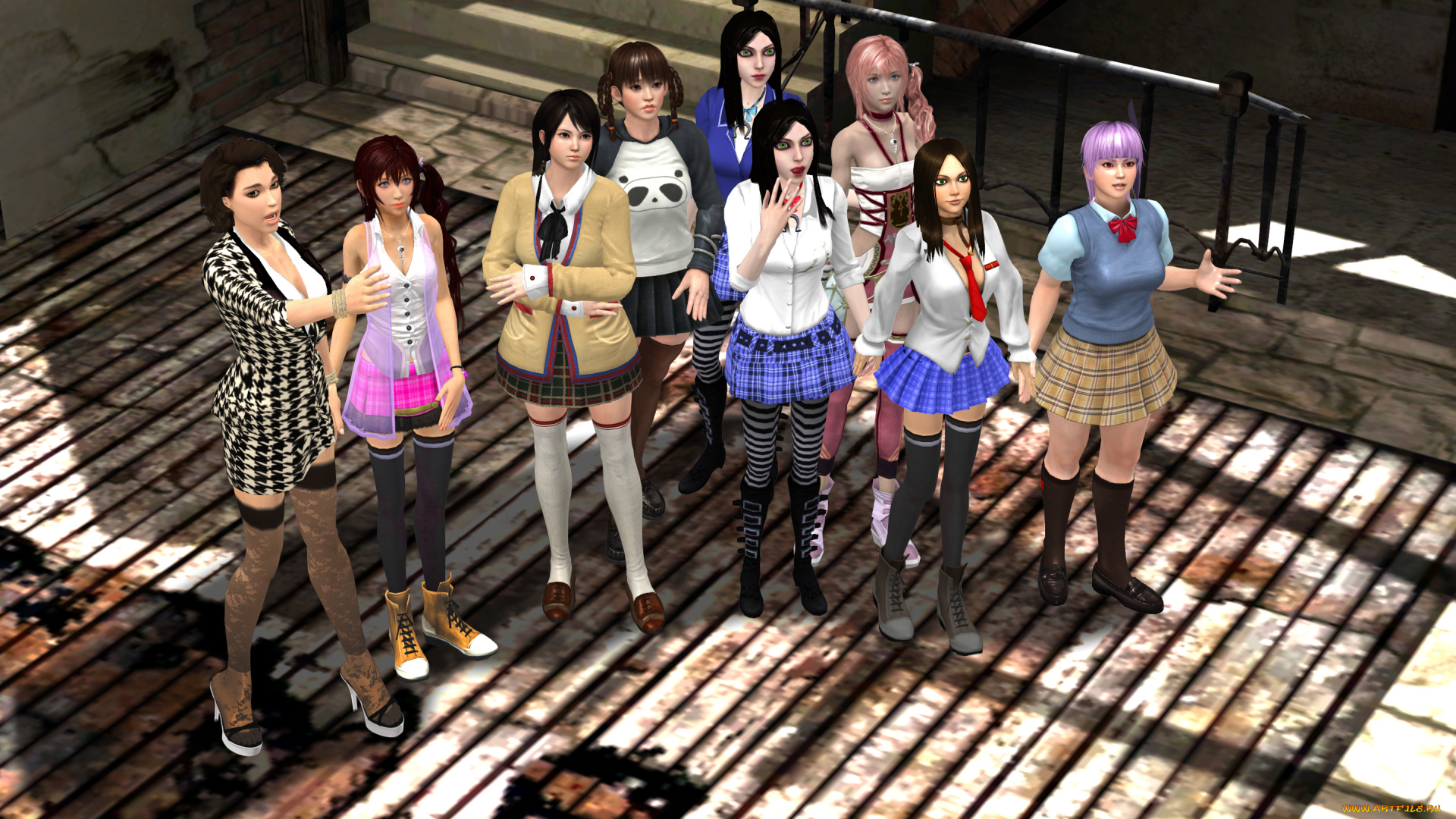 3д, графика, фантазия, , fantasy, фон, девушки, взгляд