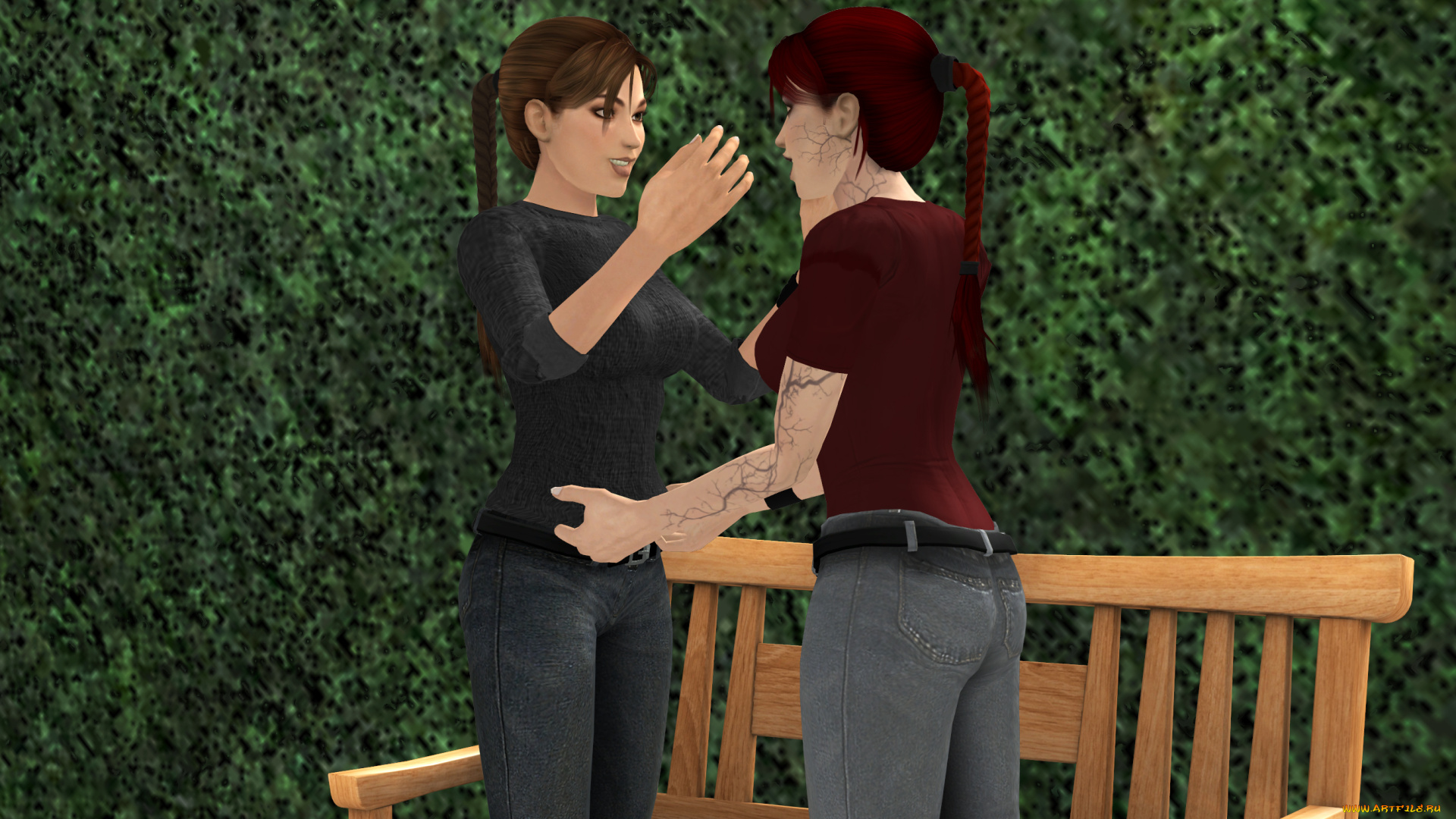 3д, графика, фантазия, , fantasy, фон, взгляд, девушки