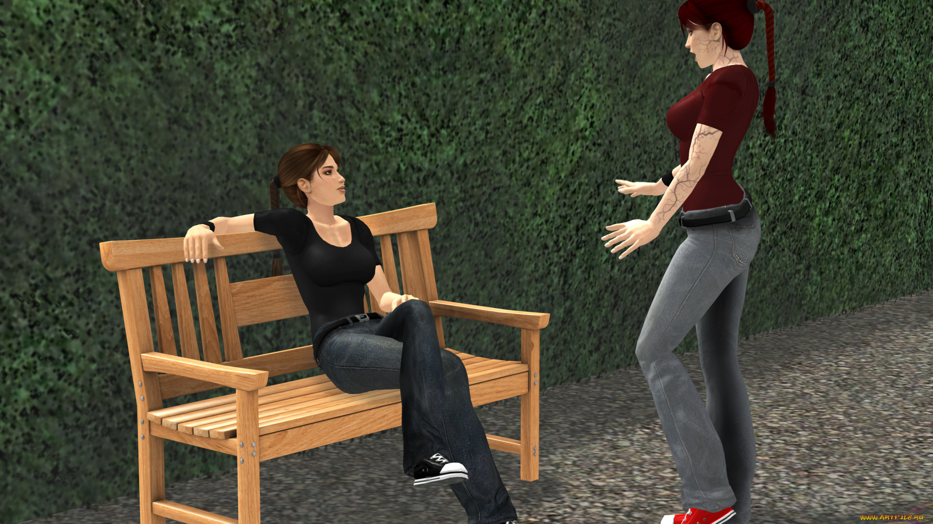 3д, графика, фантазия, , fantasy, фон, взгляд, девушки