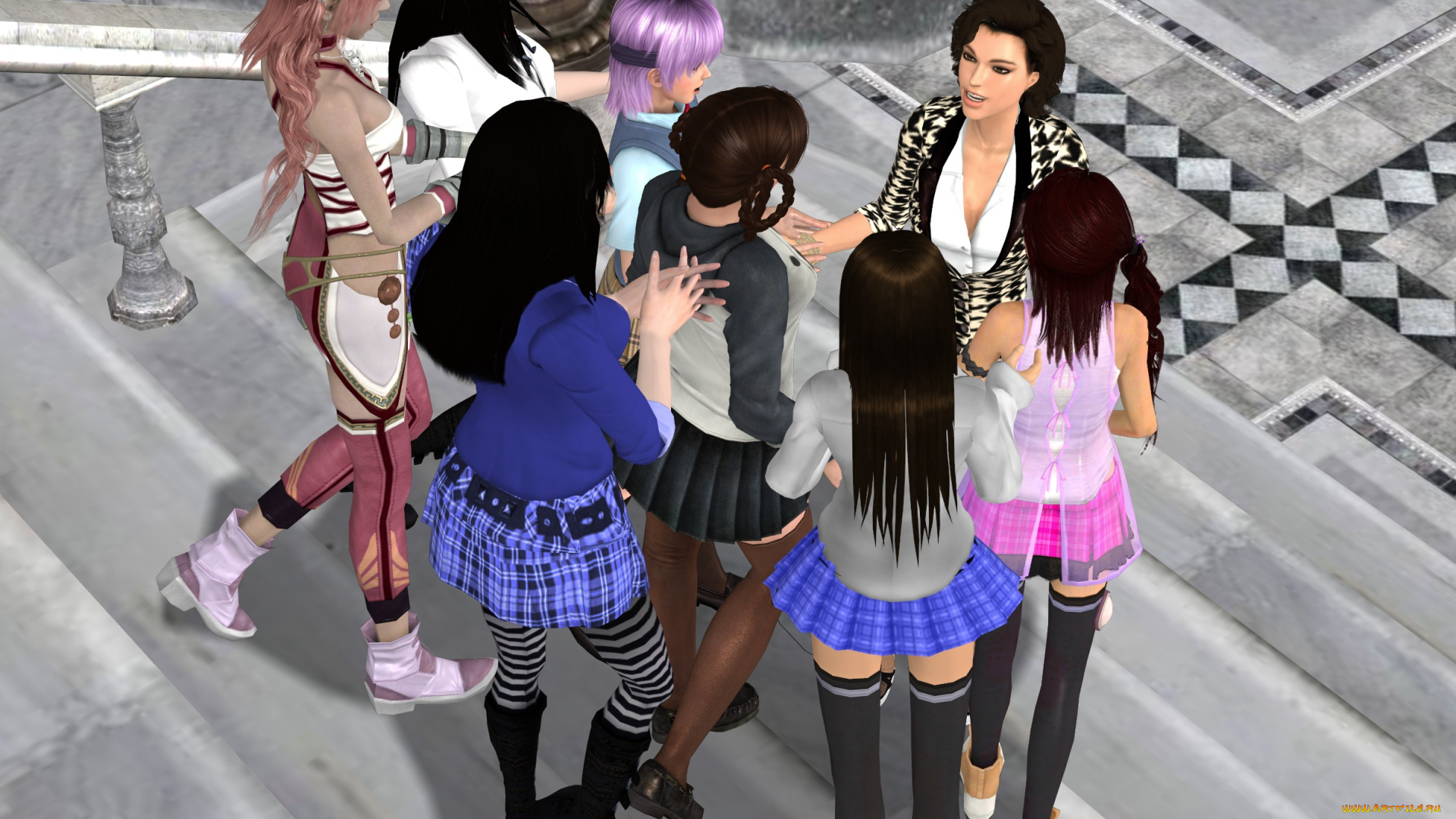 3д, графика, фантазия, , fantasy, фон, взгляд, девушки