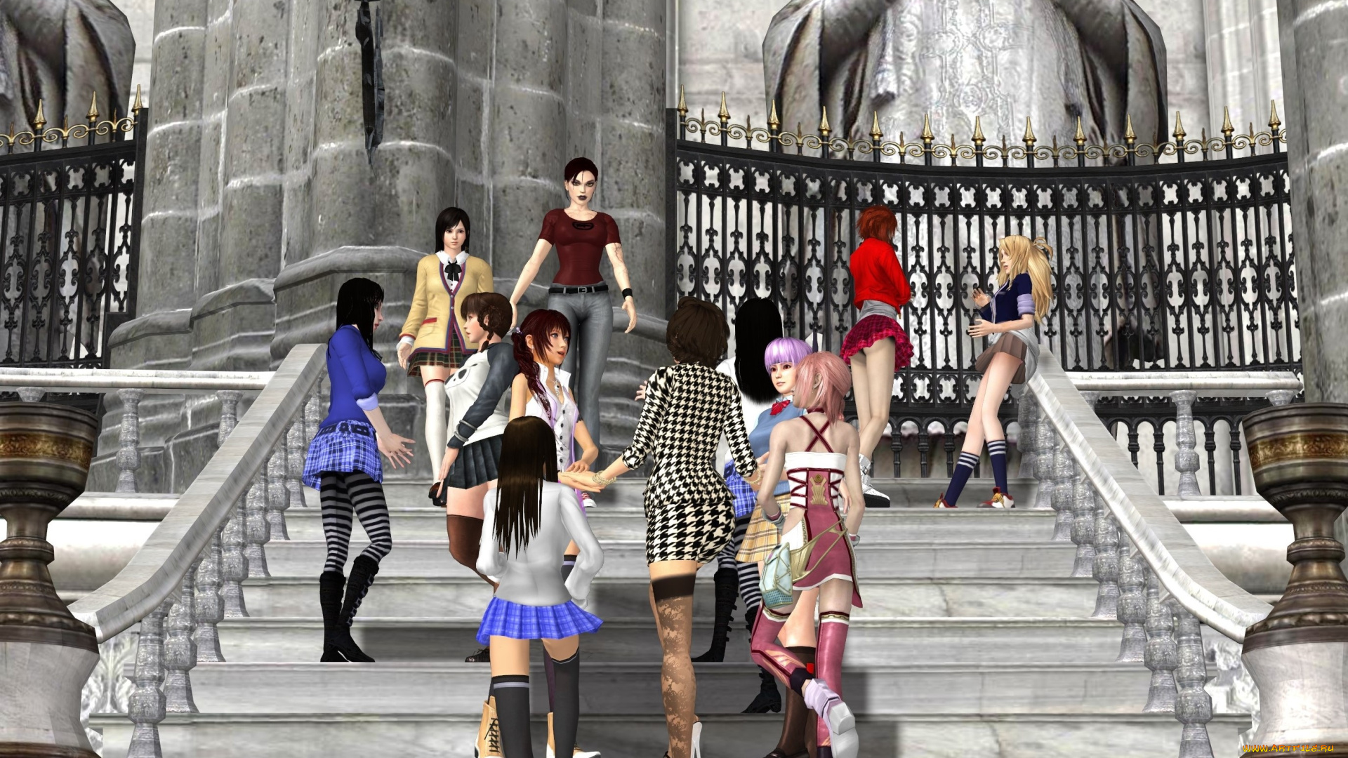 3д, графика, фантазия, , fantasy, фон, взгляд, девушки