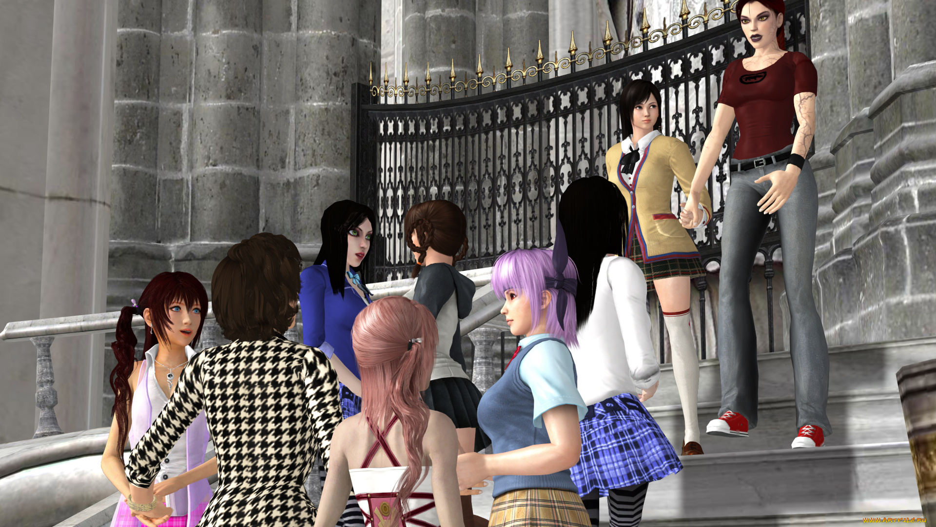 3д, графика, фантазия, , fantasy, фон, взгляд, девушки