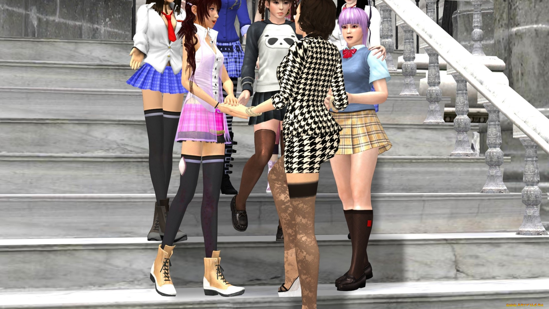 3д, графика, фантазия, , fantasy, взгляд, девушки, фон